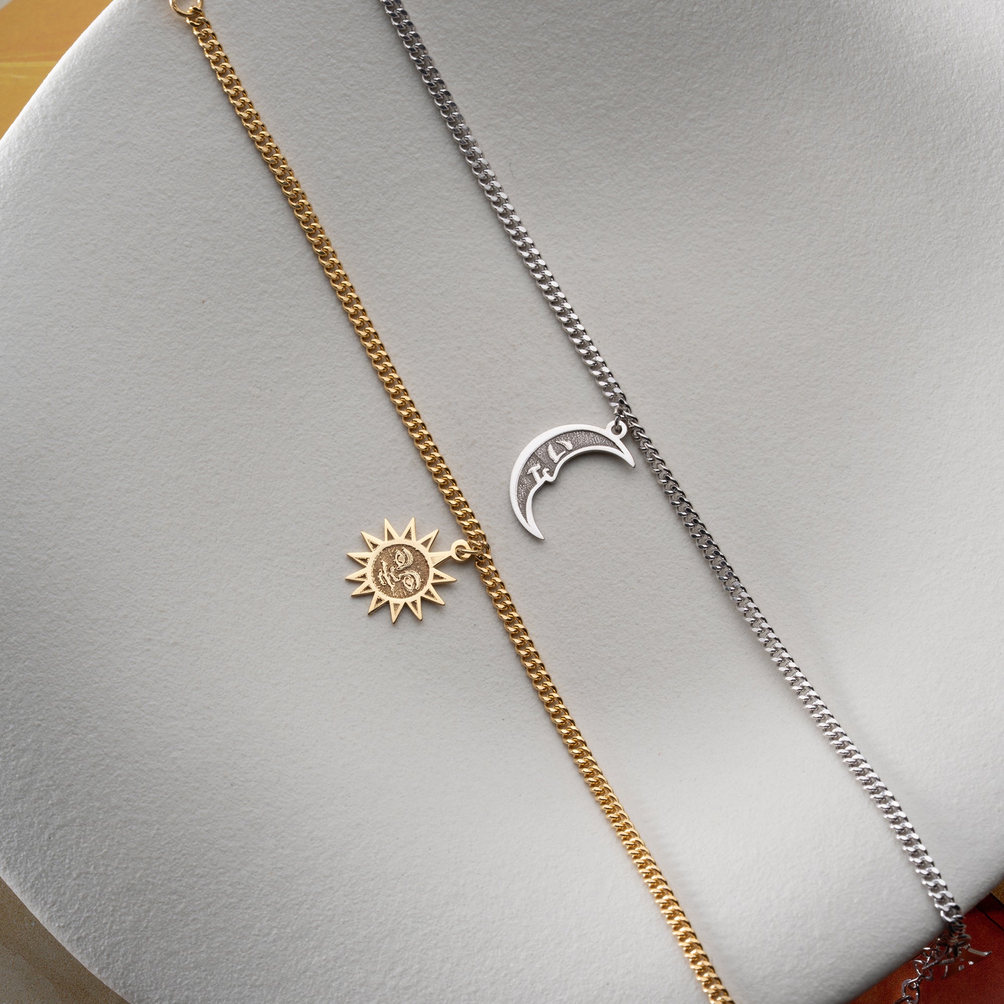 MOON SUN LETTER PARTNERARMBAND | 925 SILBER