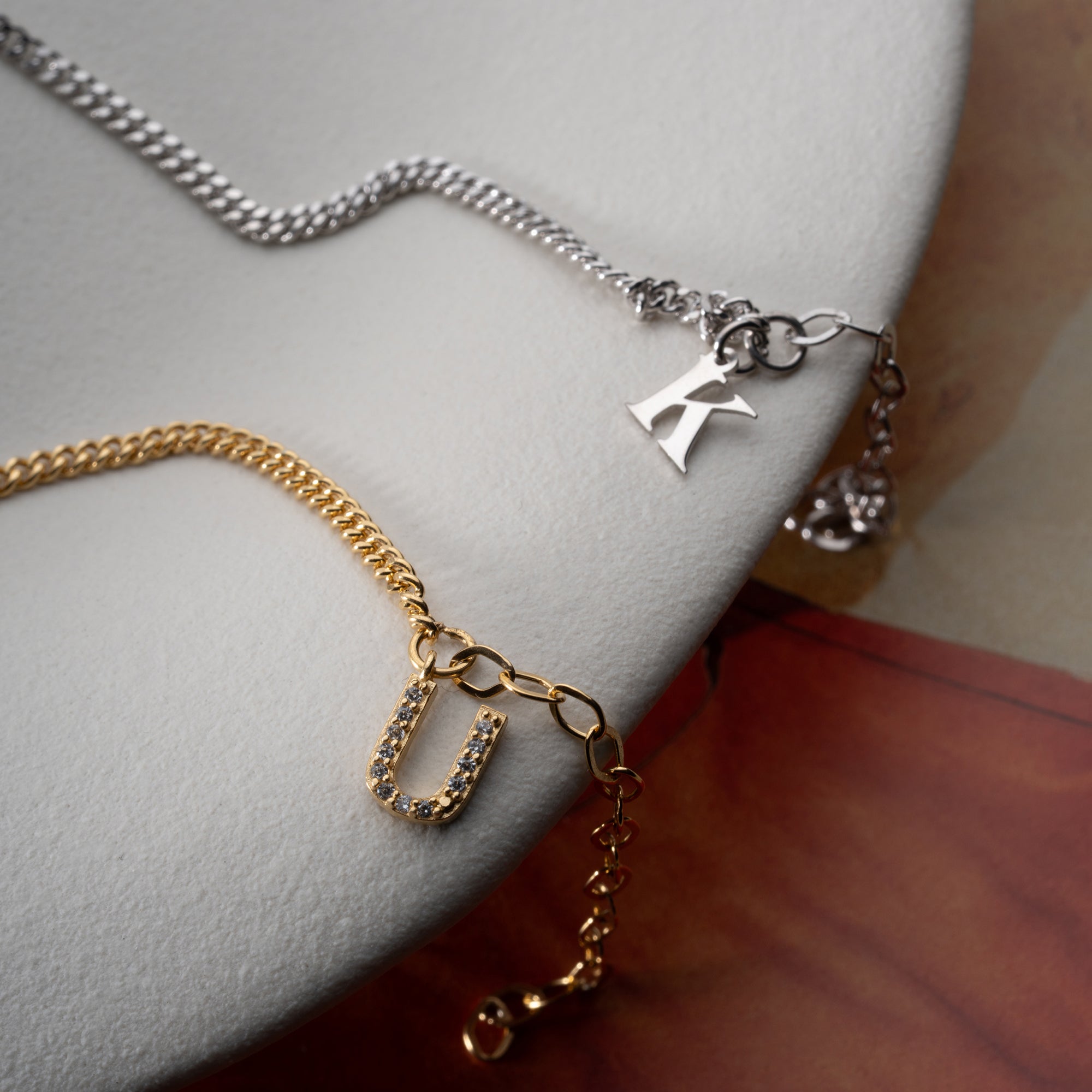 MOON SUN LETTER PARTNERARMBAND | 925 SILBER