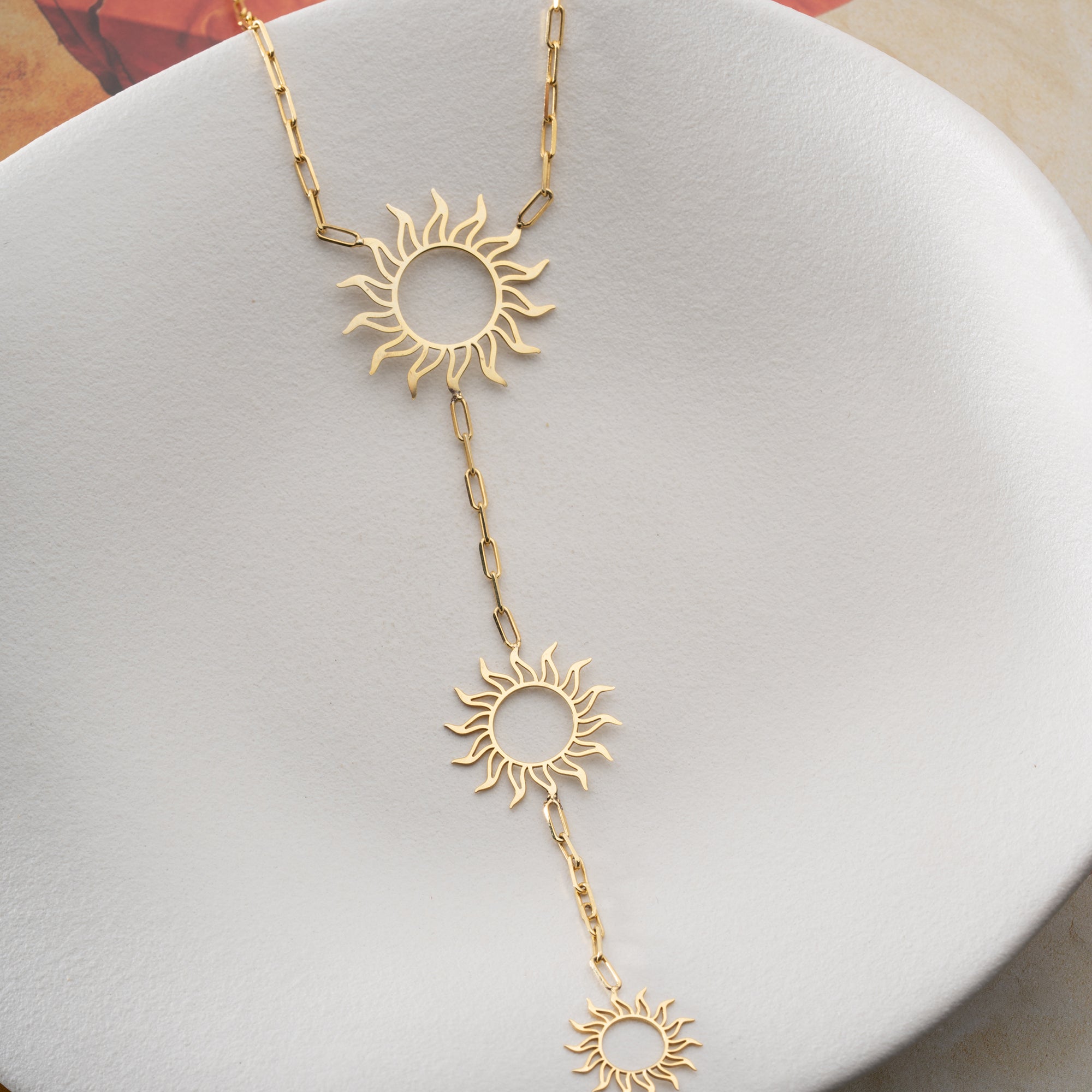 TRIO SUN HALSKETTE| 925 SILBER