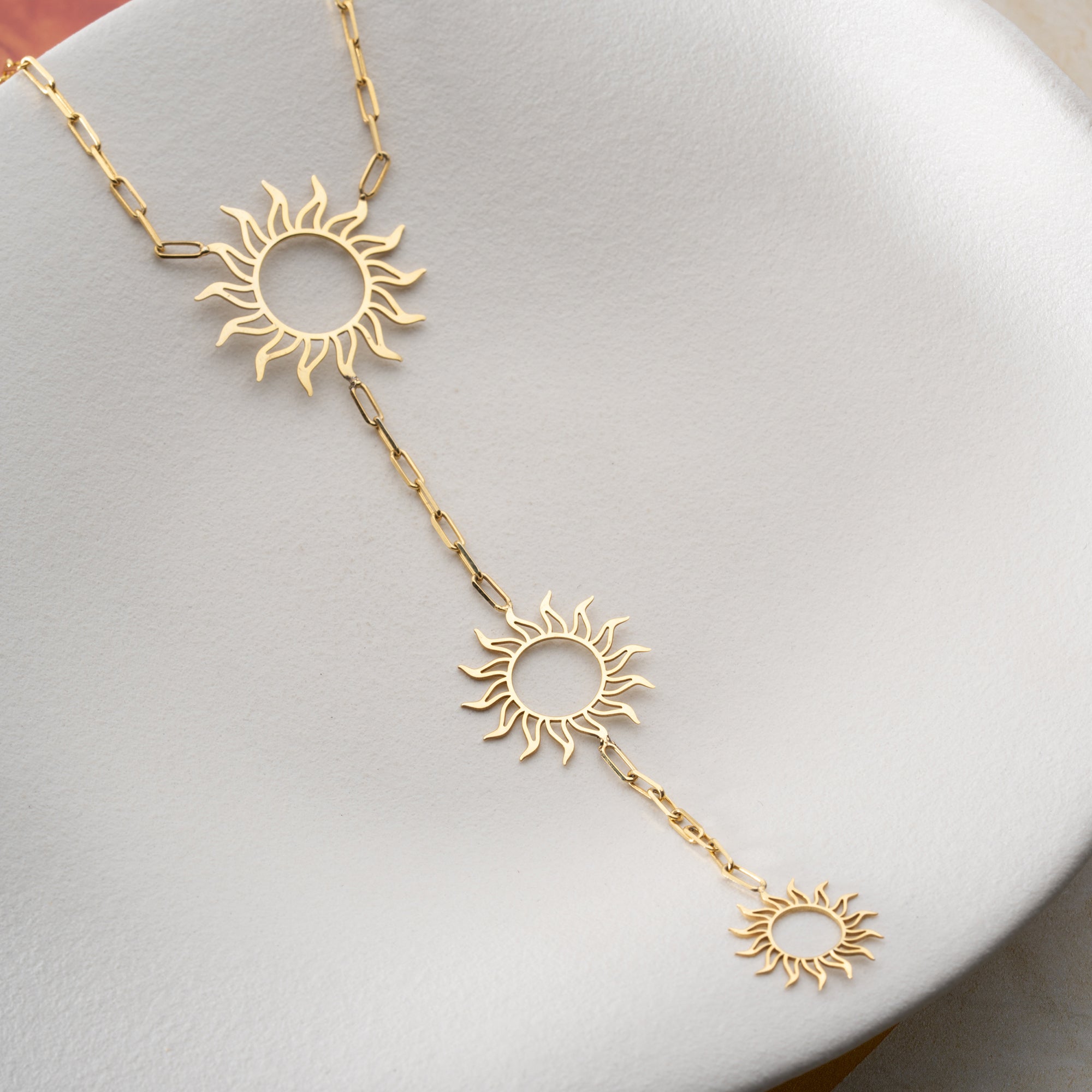 TRIO SUN HALSKETTE| 925 SILBER