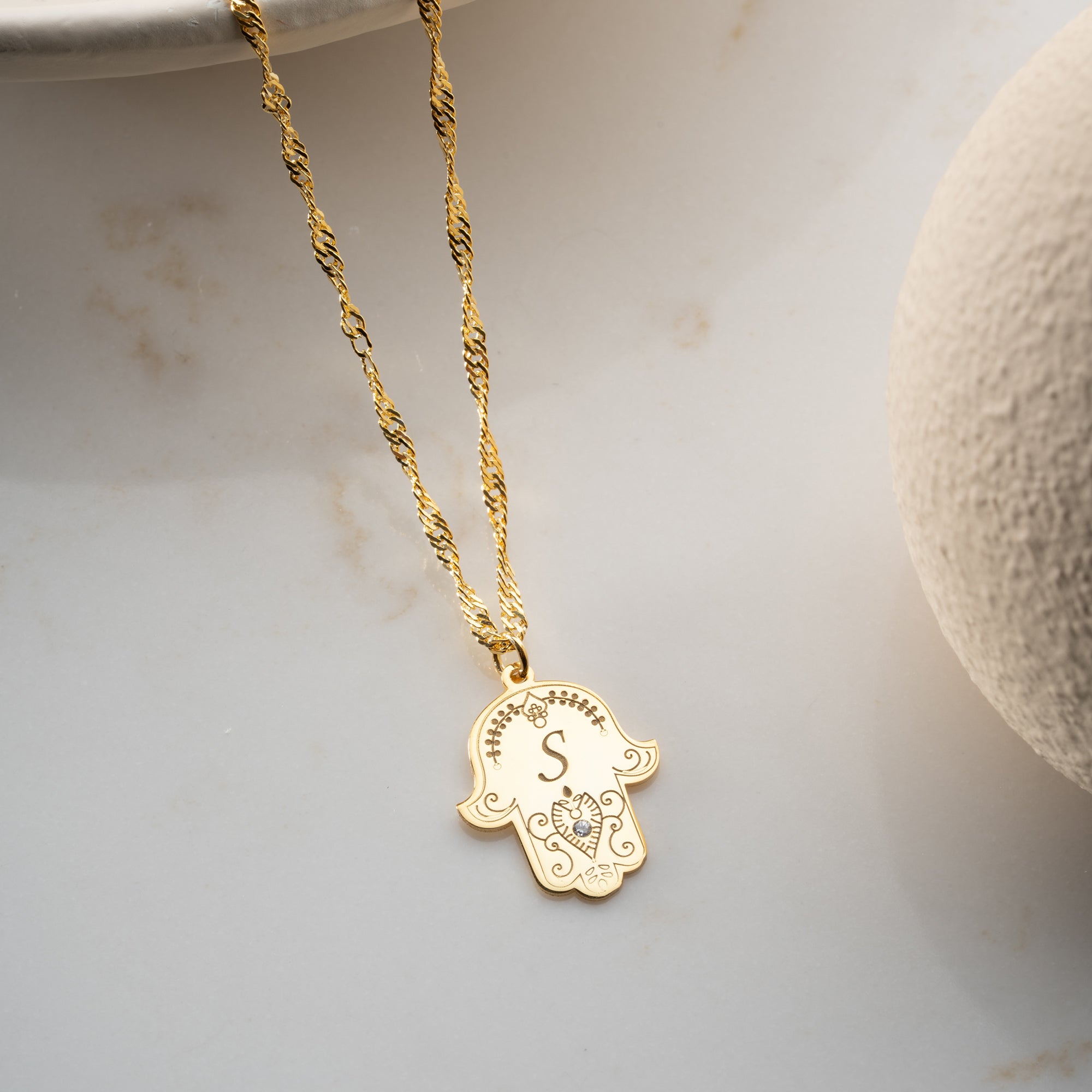 Fatima's Hand with Desired Letter | 925 Silver