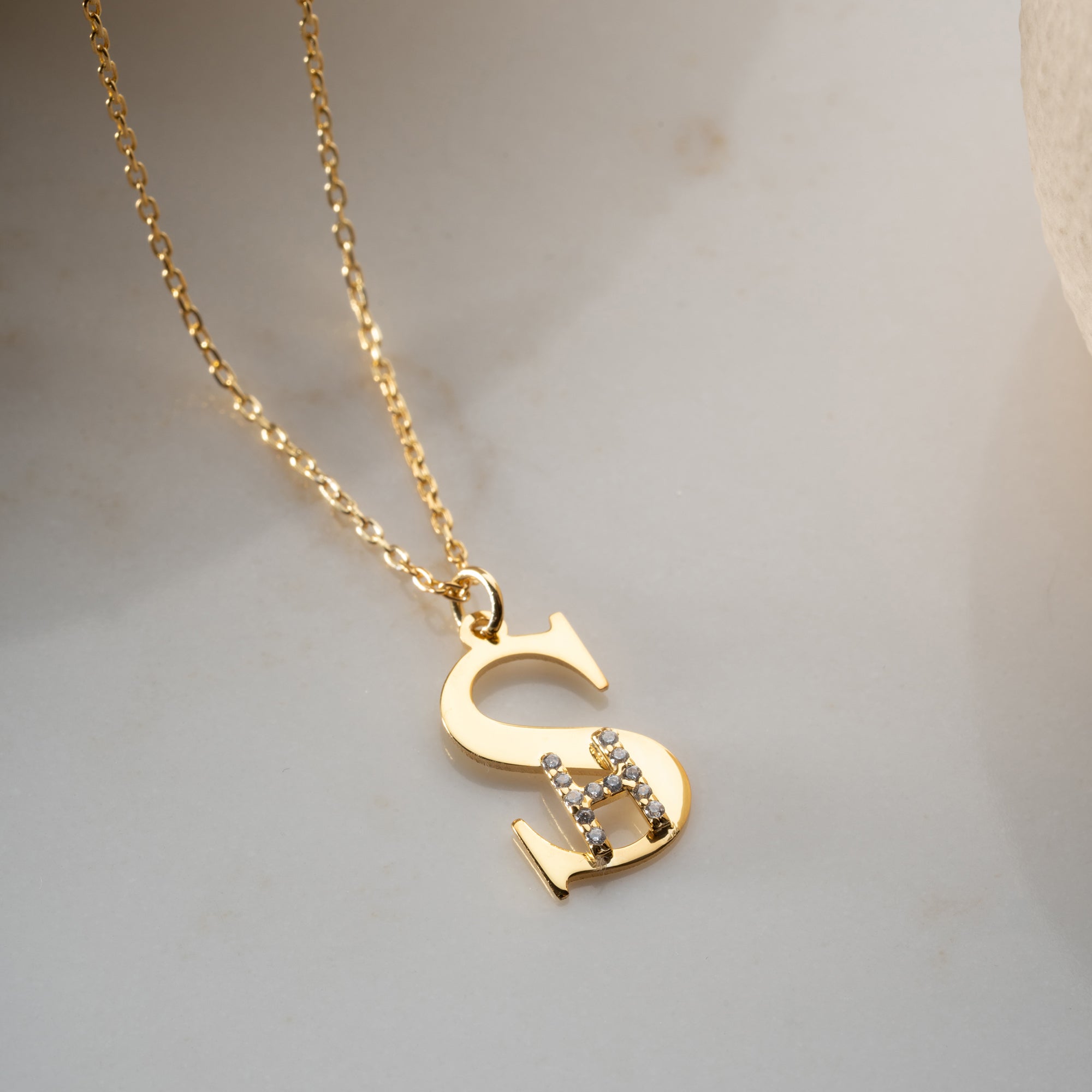 INITIALEN COMBO HALSKETTE | 925 SILBER