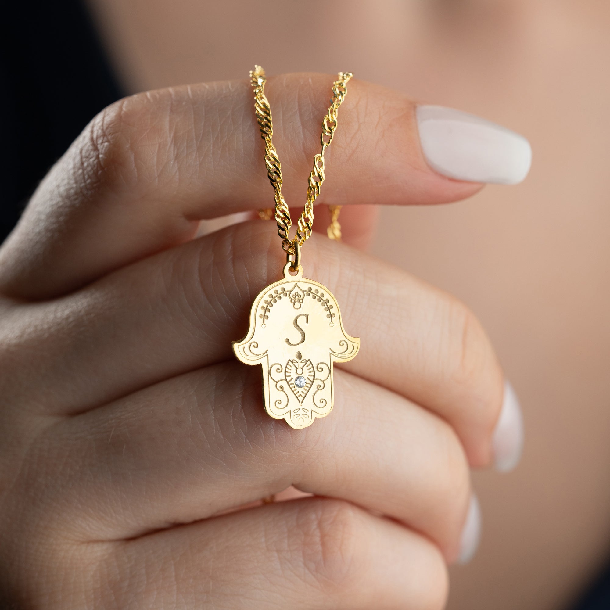 Fatima's Hand with Desired Letter | 925 Silver