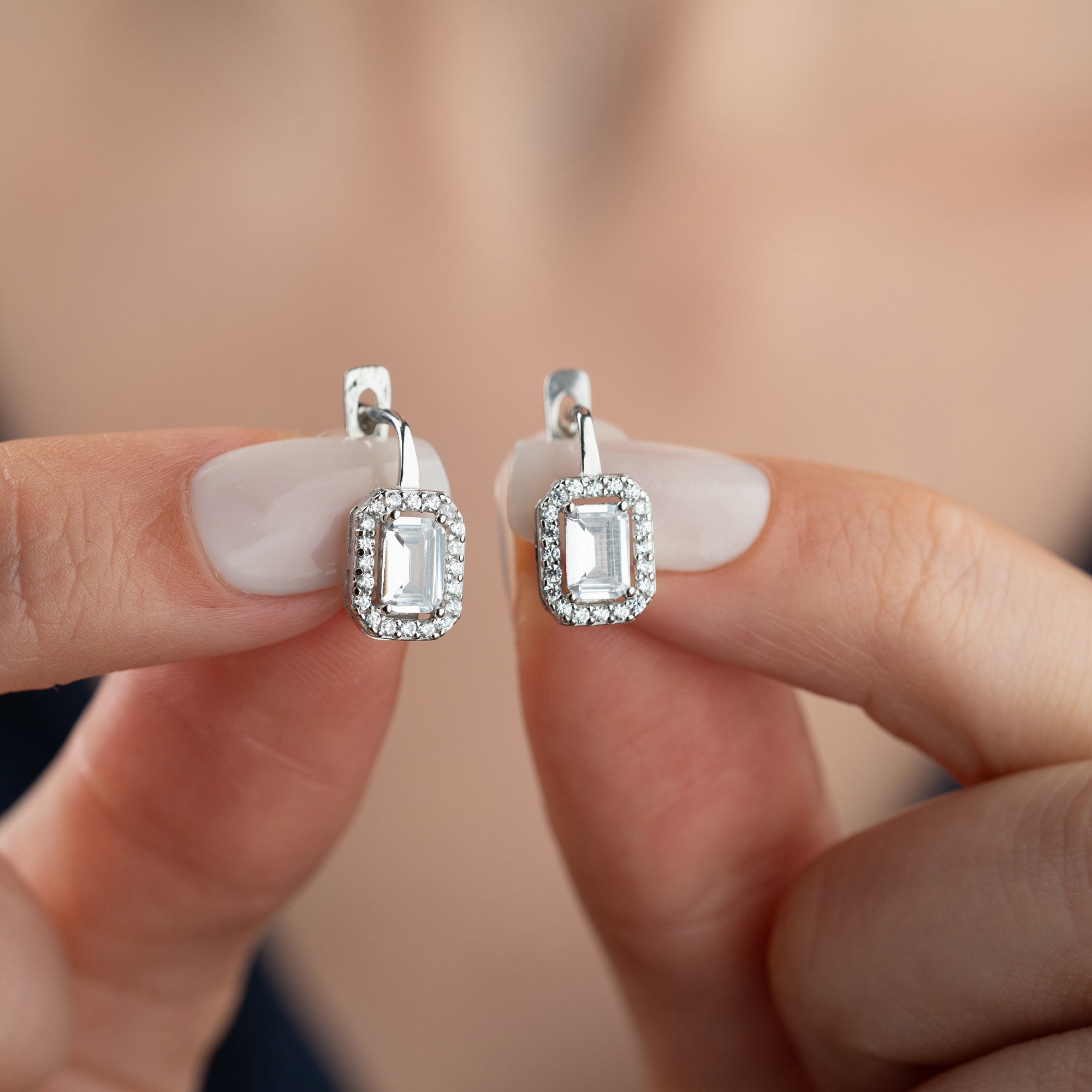 MINI BAGUETTE OHRRINGE | 925 SILBER