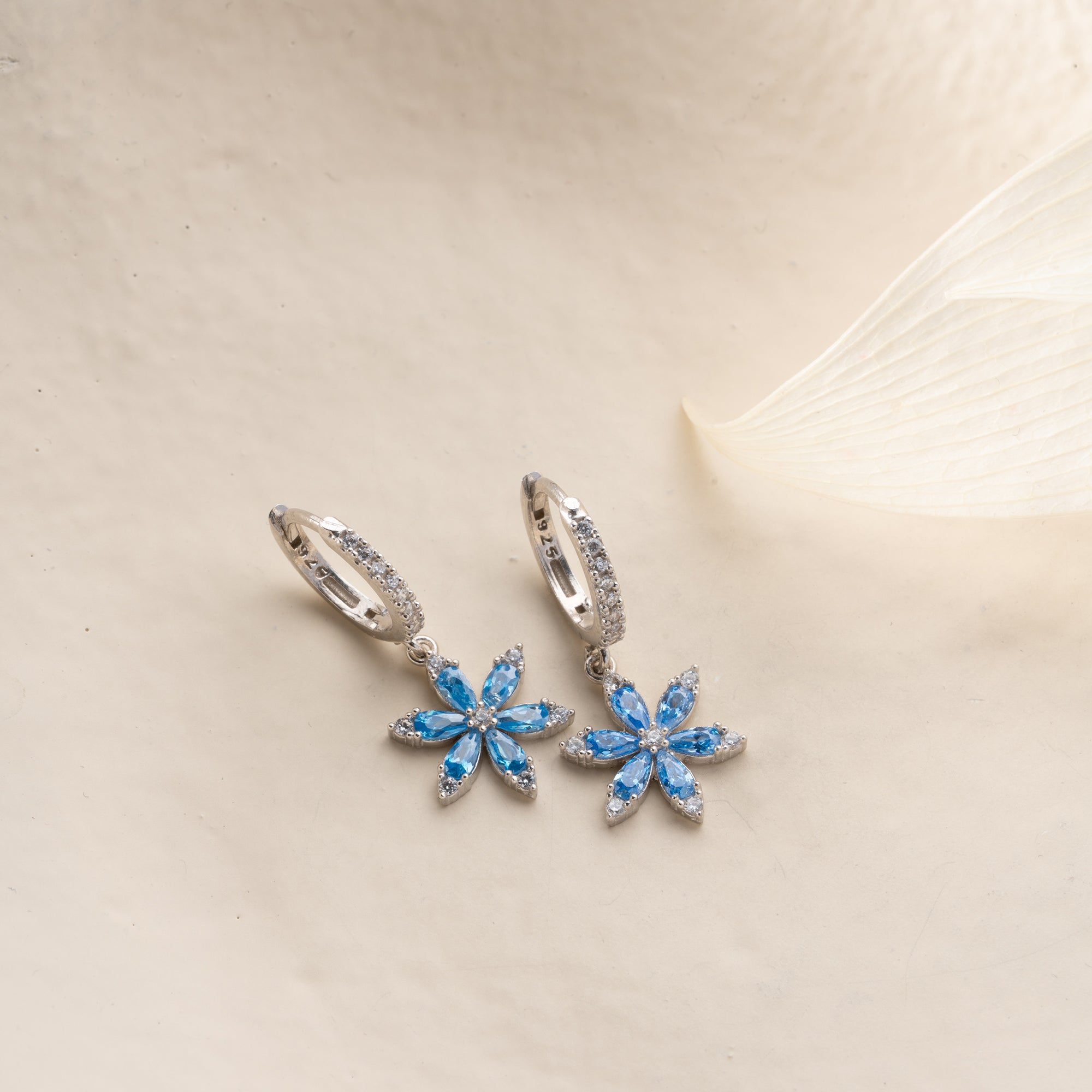 AQUA POLARIS OHRRINGE | 925 SILBER