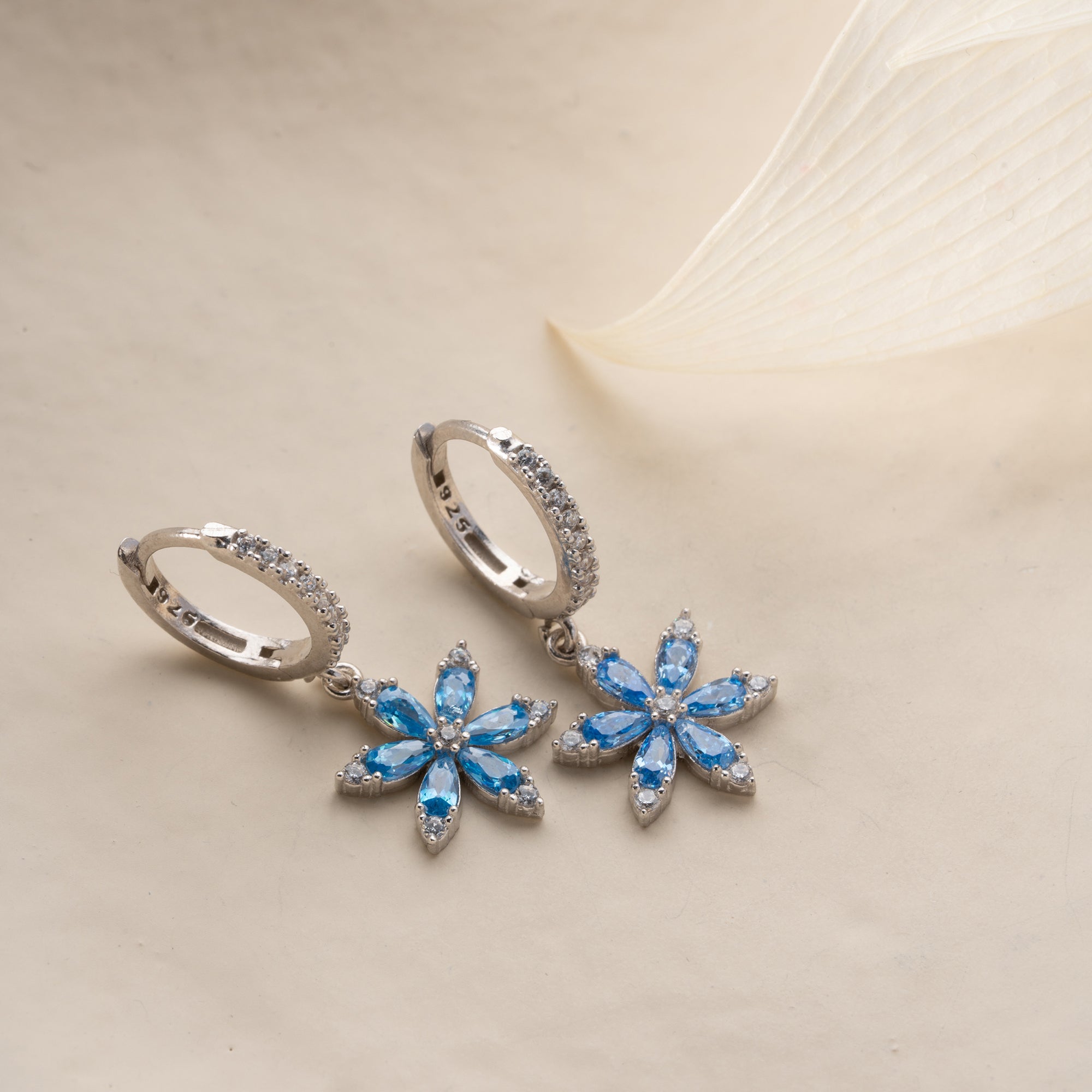 AQUA POLARIS OHRRINGE | 925 SILBER