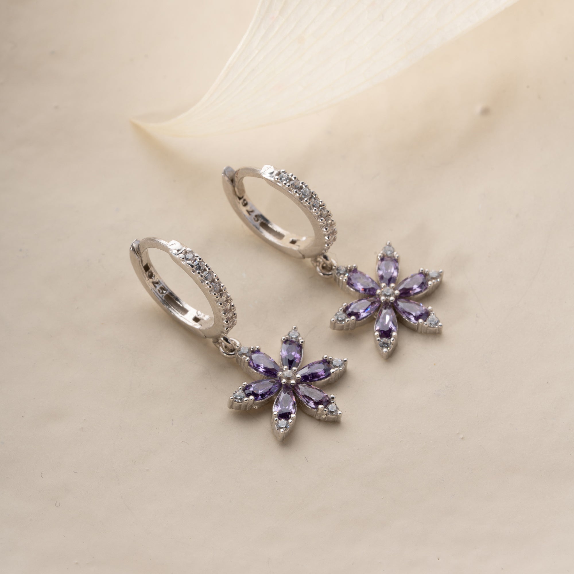 AMETHYST POLARIS OHRRINGE | 925 SILBER