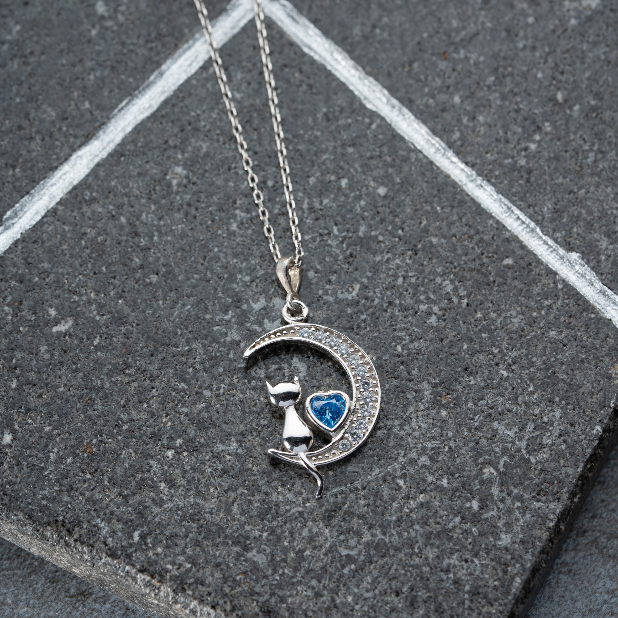 CAT MOON HALSKETTE | 925 SILBER
