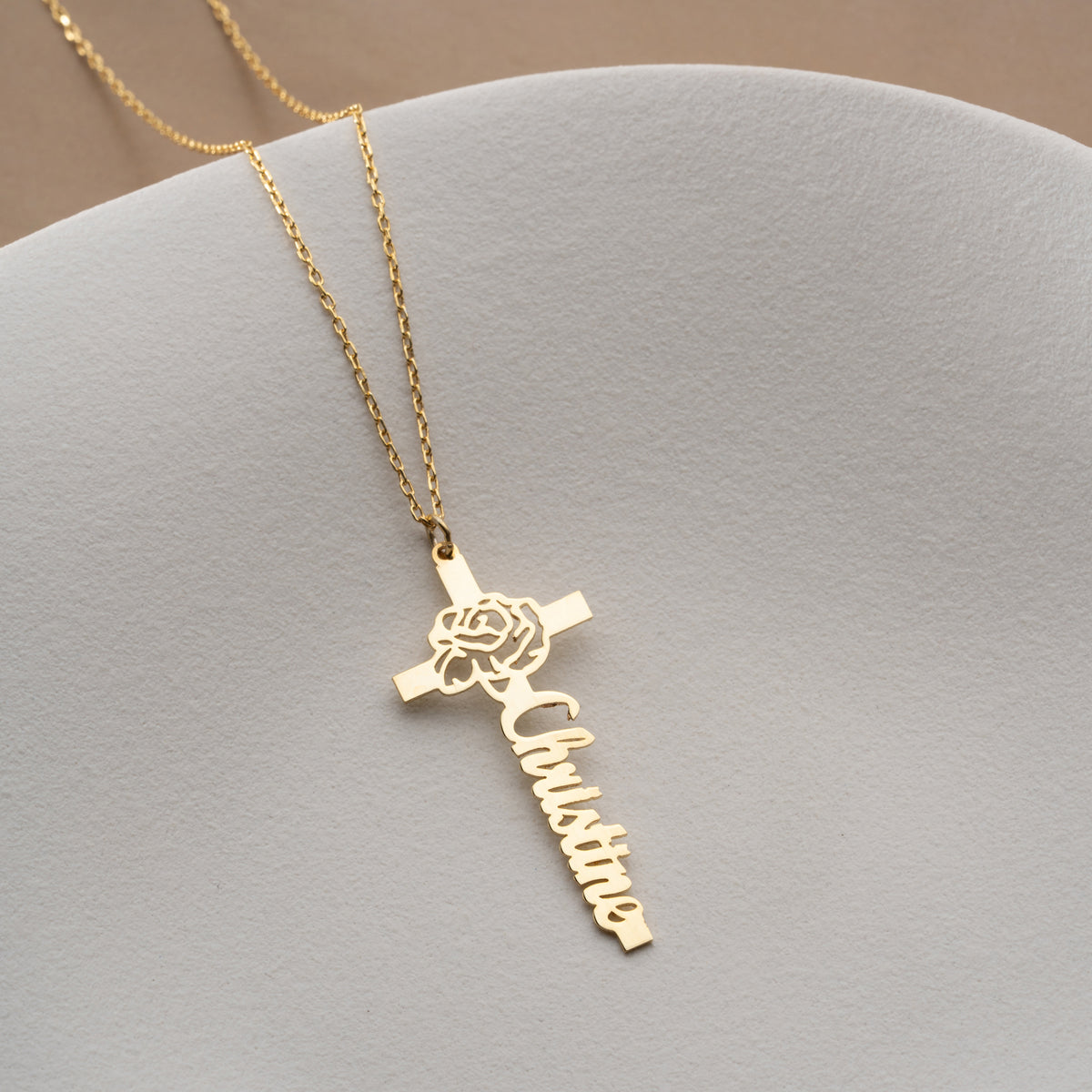 KREUZ GEBURTSBLUME HALSKETTE | 925 SILBER