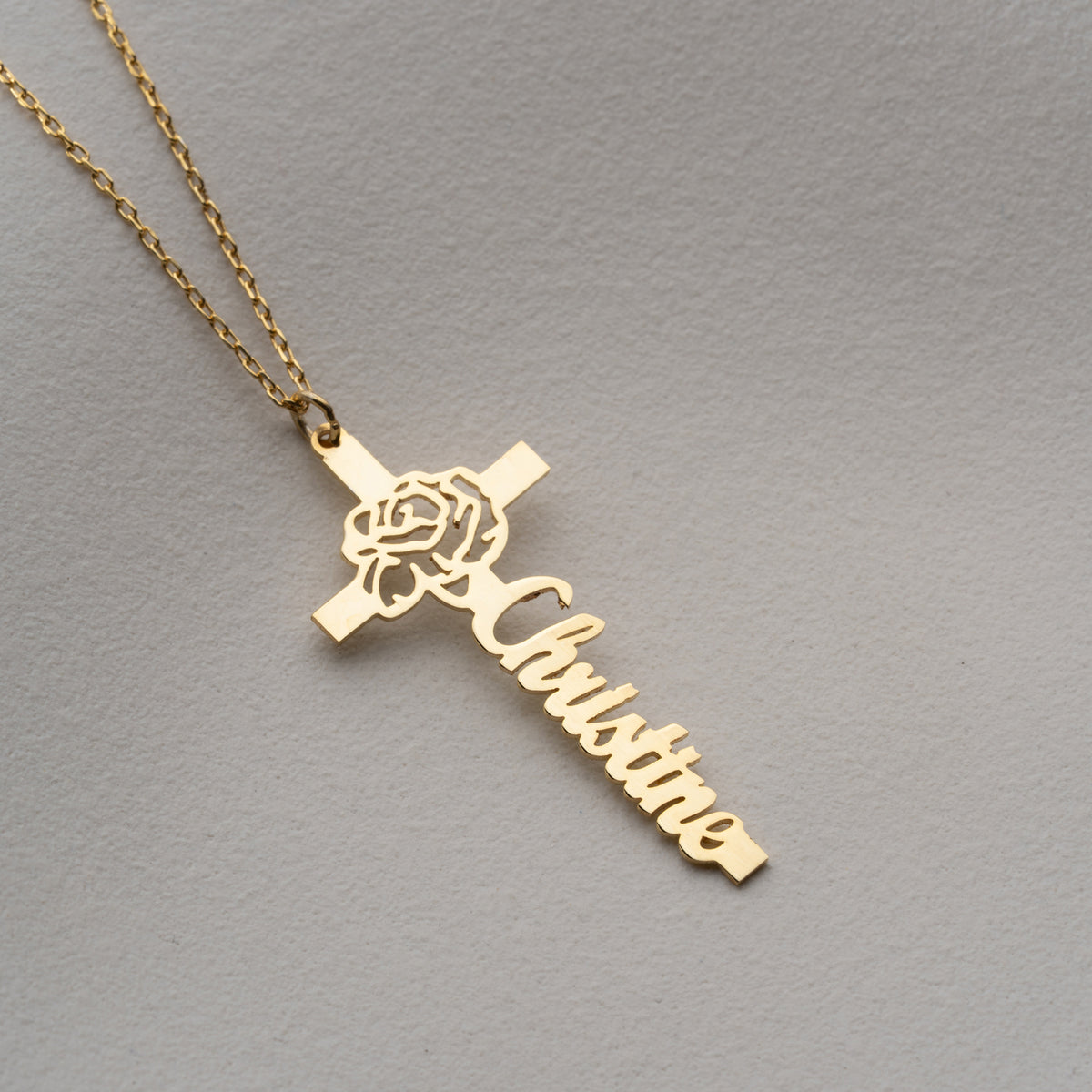 KREUZ GEBURTSBLUME HALSKETTE | 925 SILBER