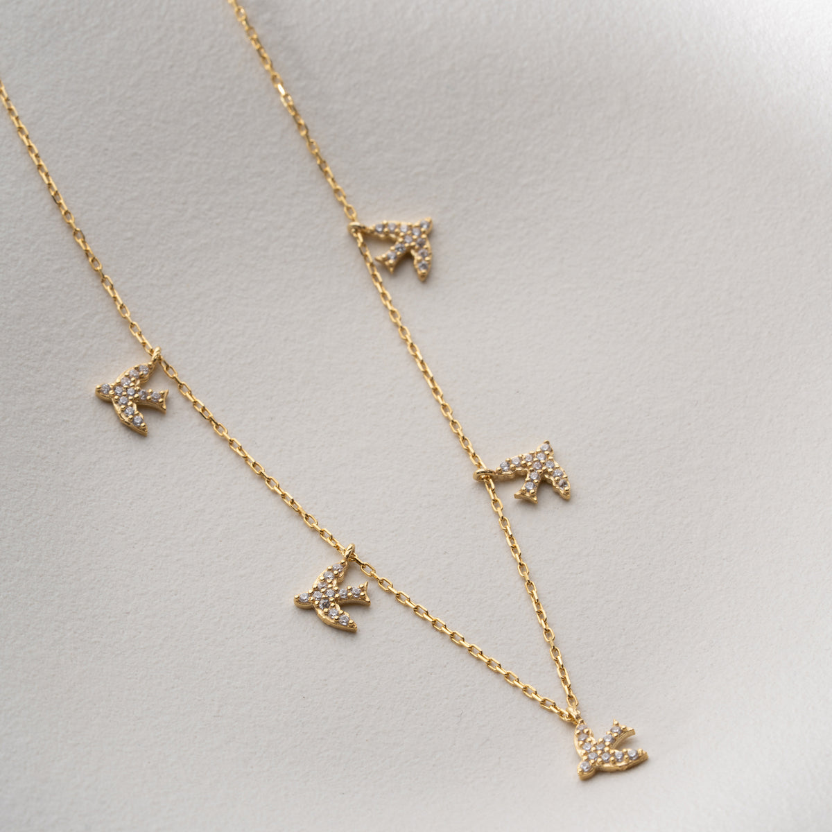VOGEL CHARM HALSKETTE | 925 SILBER