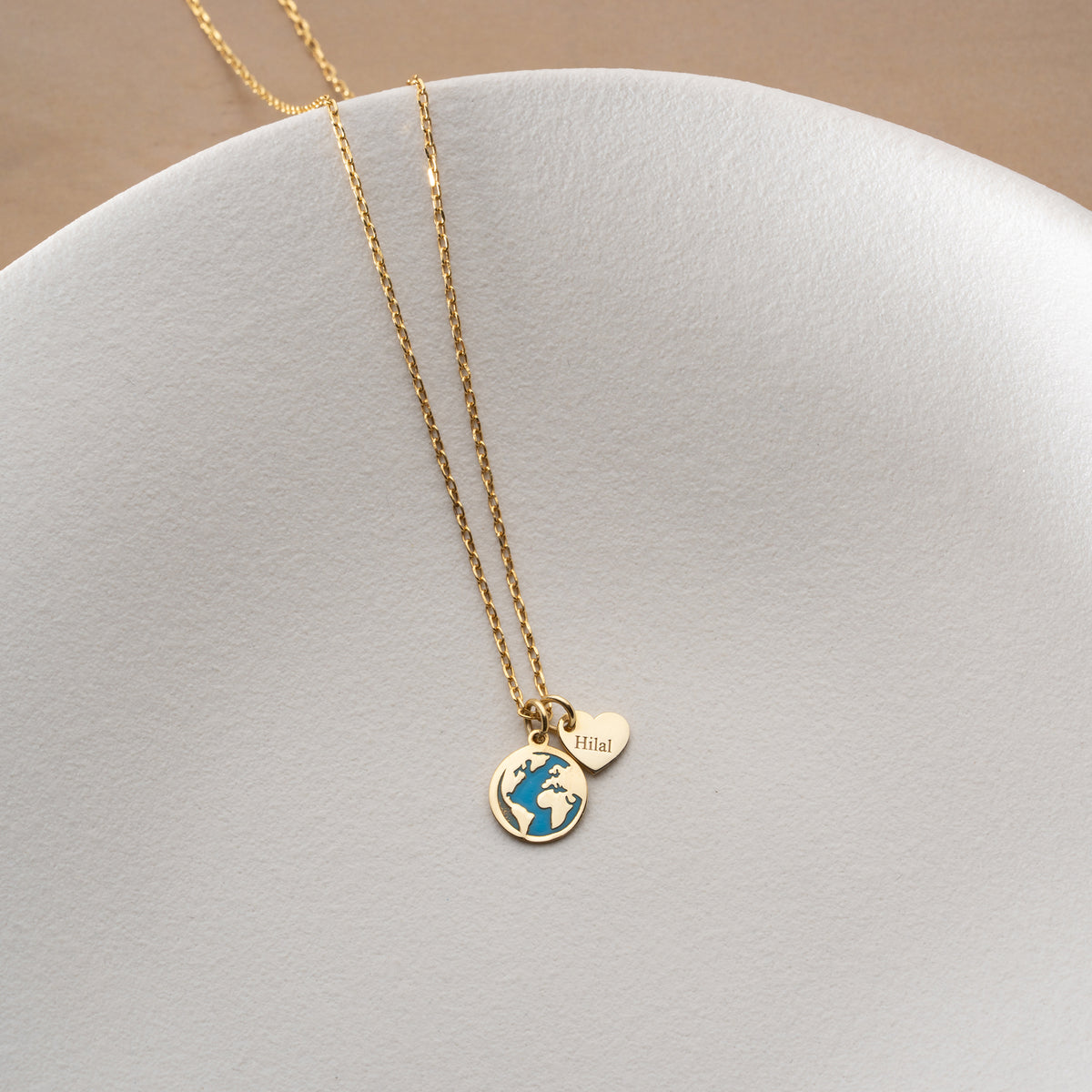 HERZ WELT HALSKETTE | 925 SILBER