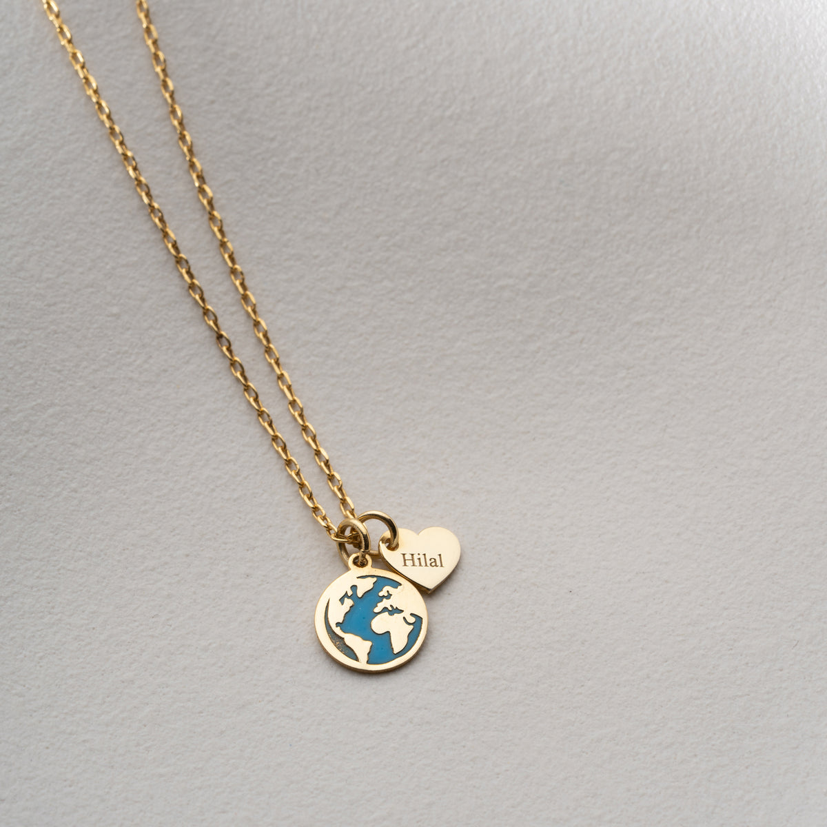 HERZ WELT HALSKETTE | 925 SILBER