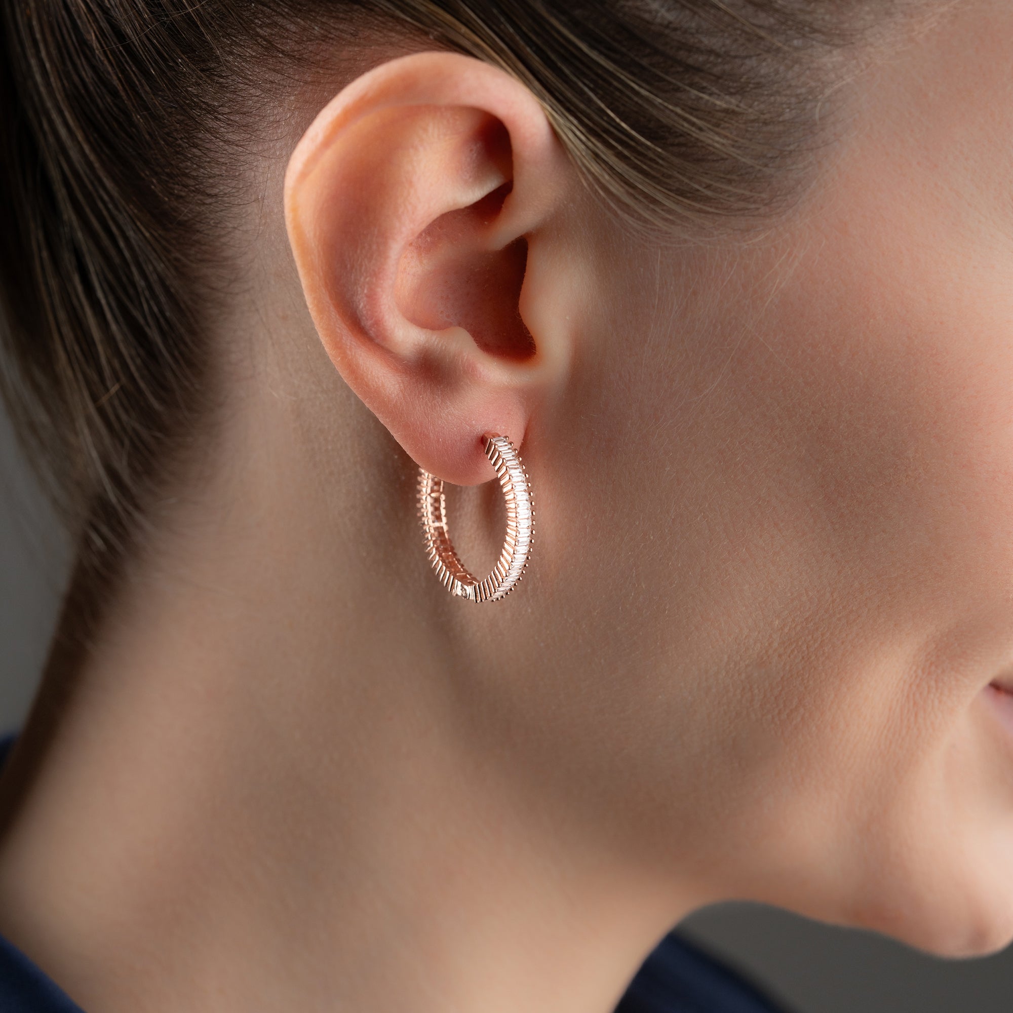 BIG MINI BAGUETTE OHRRINGE | 925 SILBER