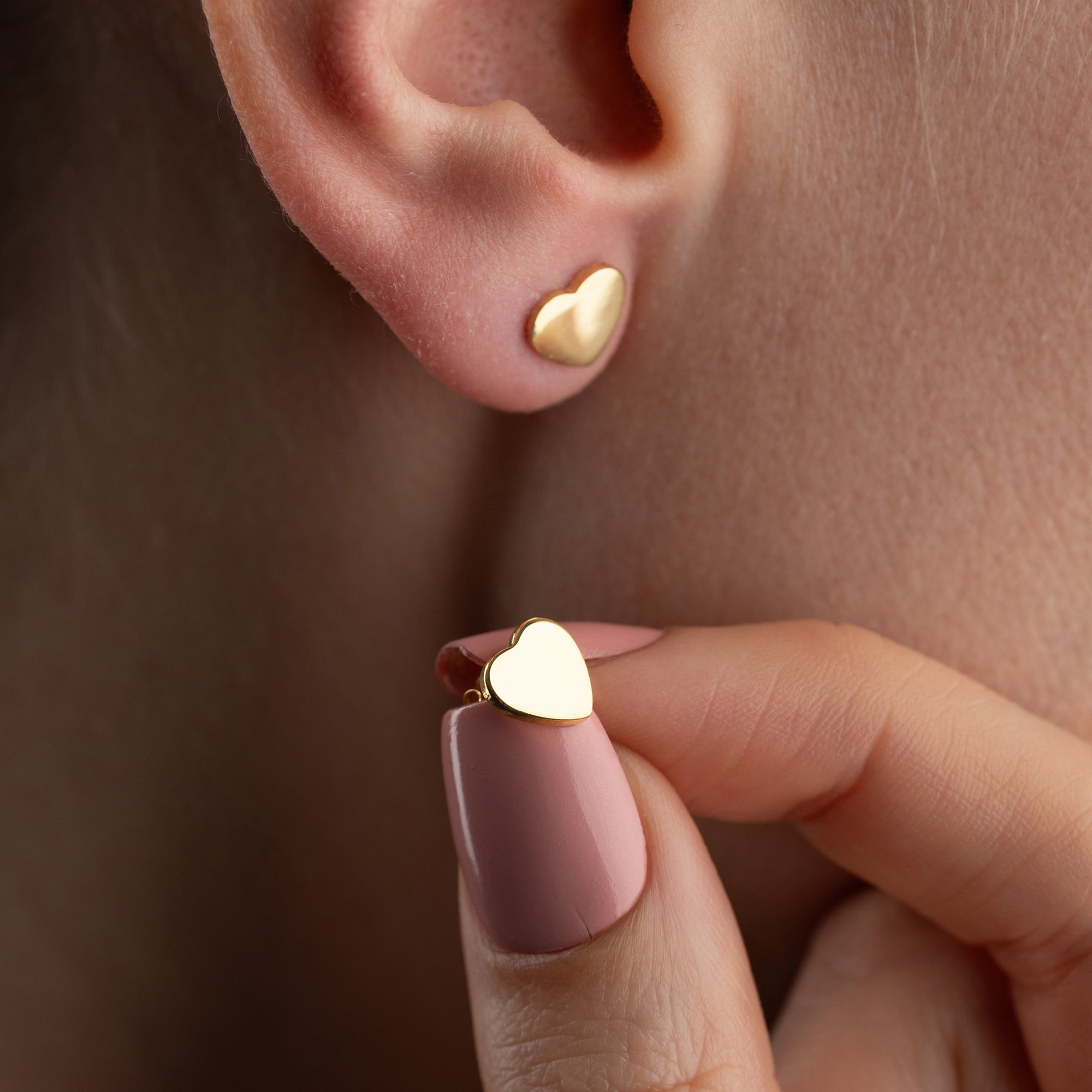 MINI HEART EARRINGS | 925 SILVER