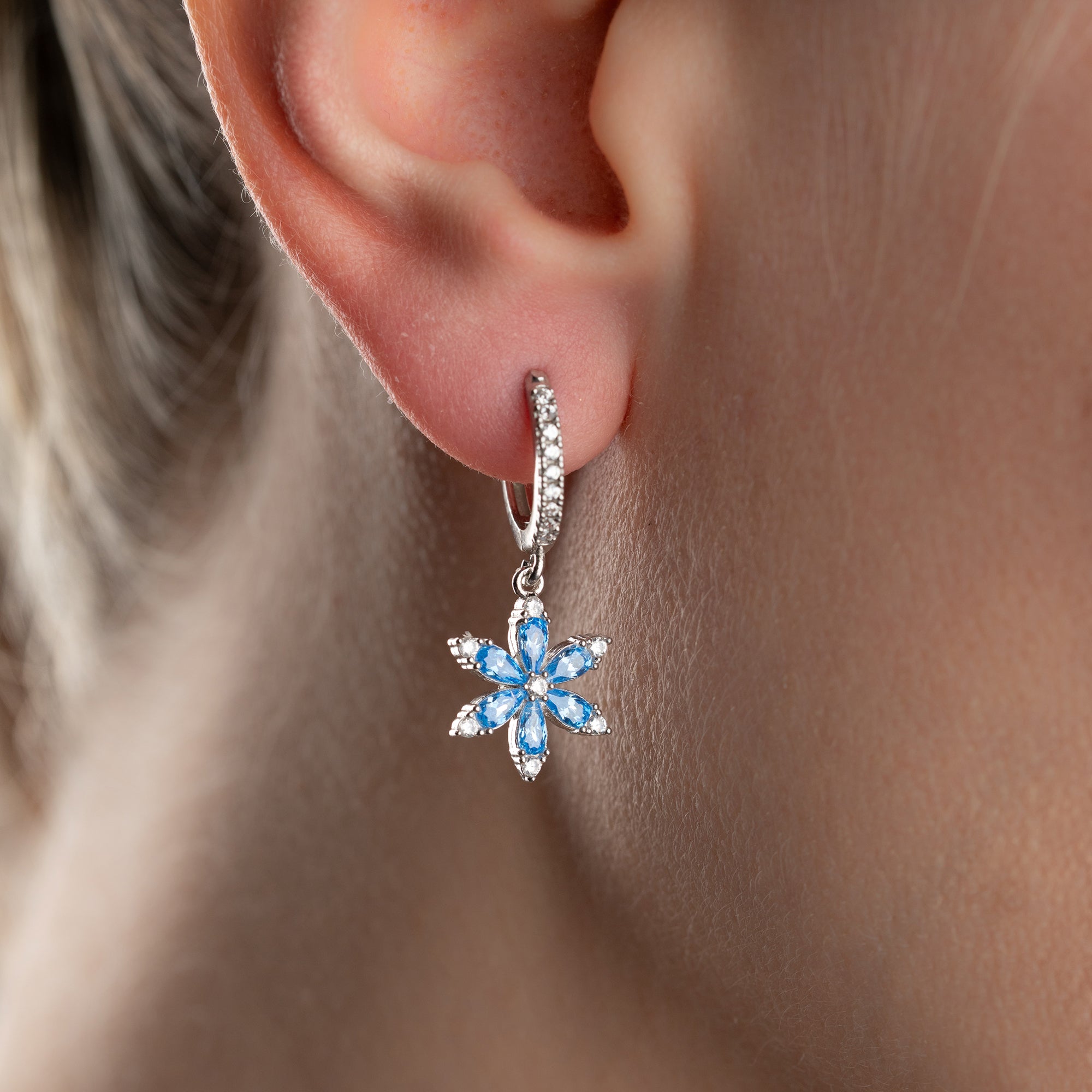 AQUA POLARIS OHRRINGE | 925 SILBER