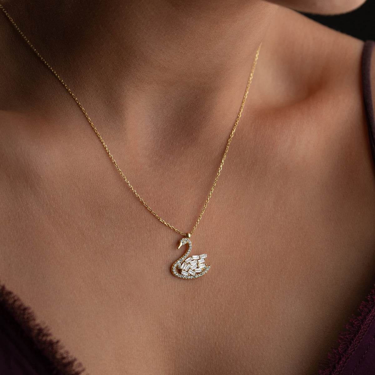 SCHWAN HALSKETTE | 925 SILBER
