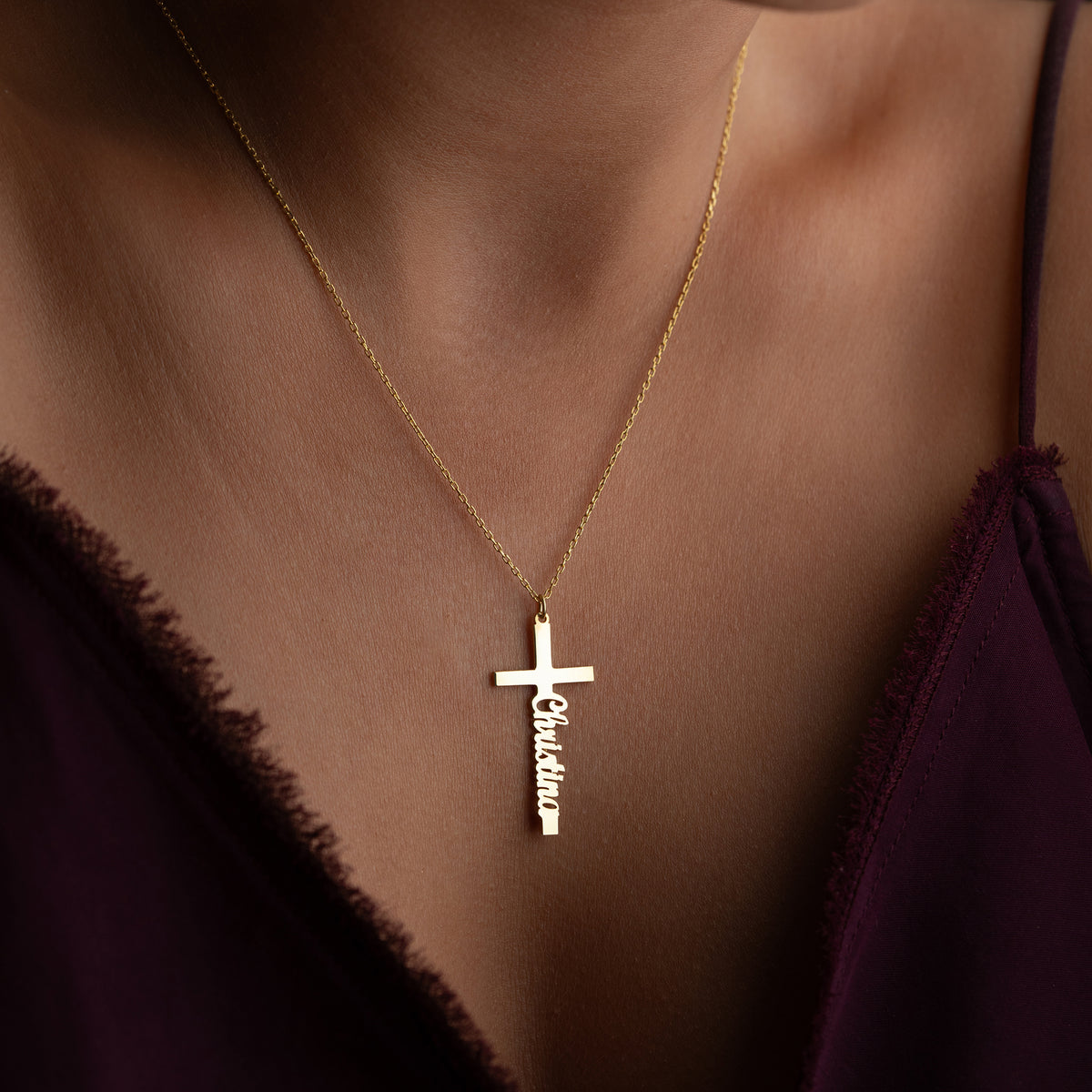 KREUZ NAMENSKETTE | 925 SILBER