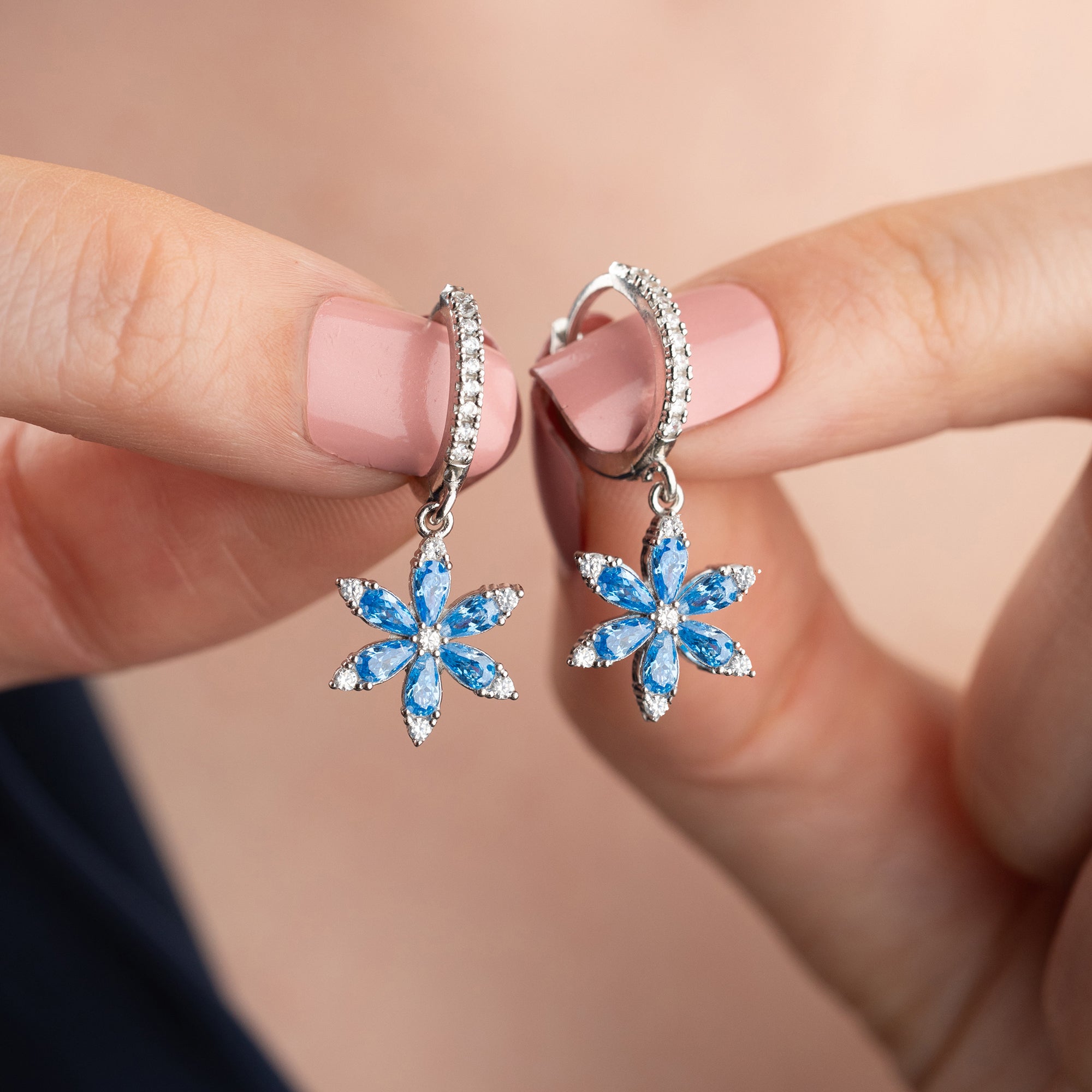 AQUA POLARIS OHRRINGE | 925 SILBER