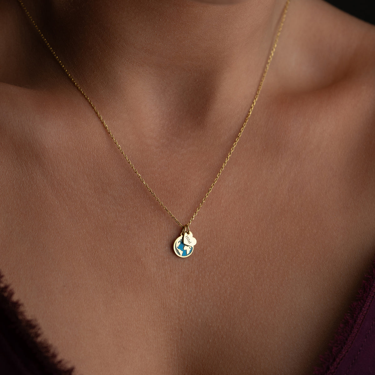 HERZ WELT HALSKETTE | 925 SILBER