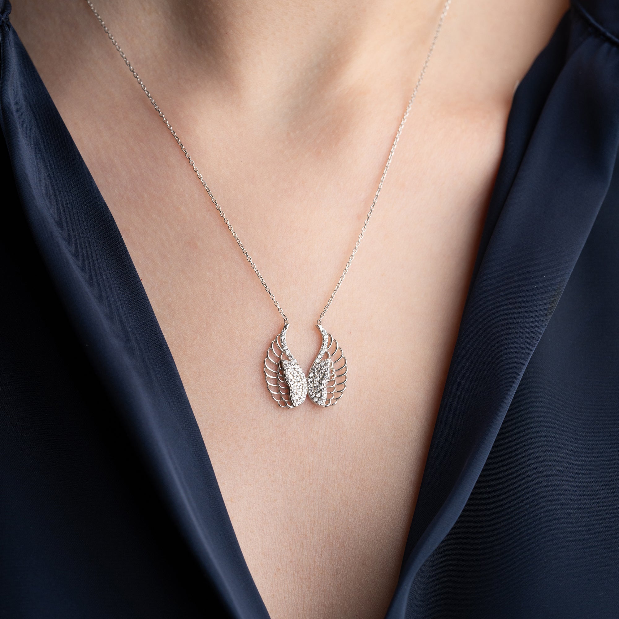 ENGELSFLÜGEL HALSKETTE | 925 SILBER