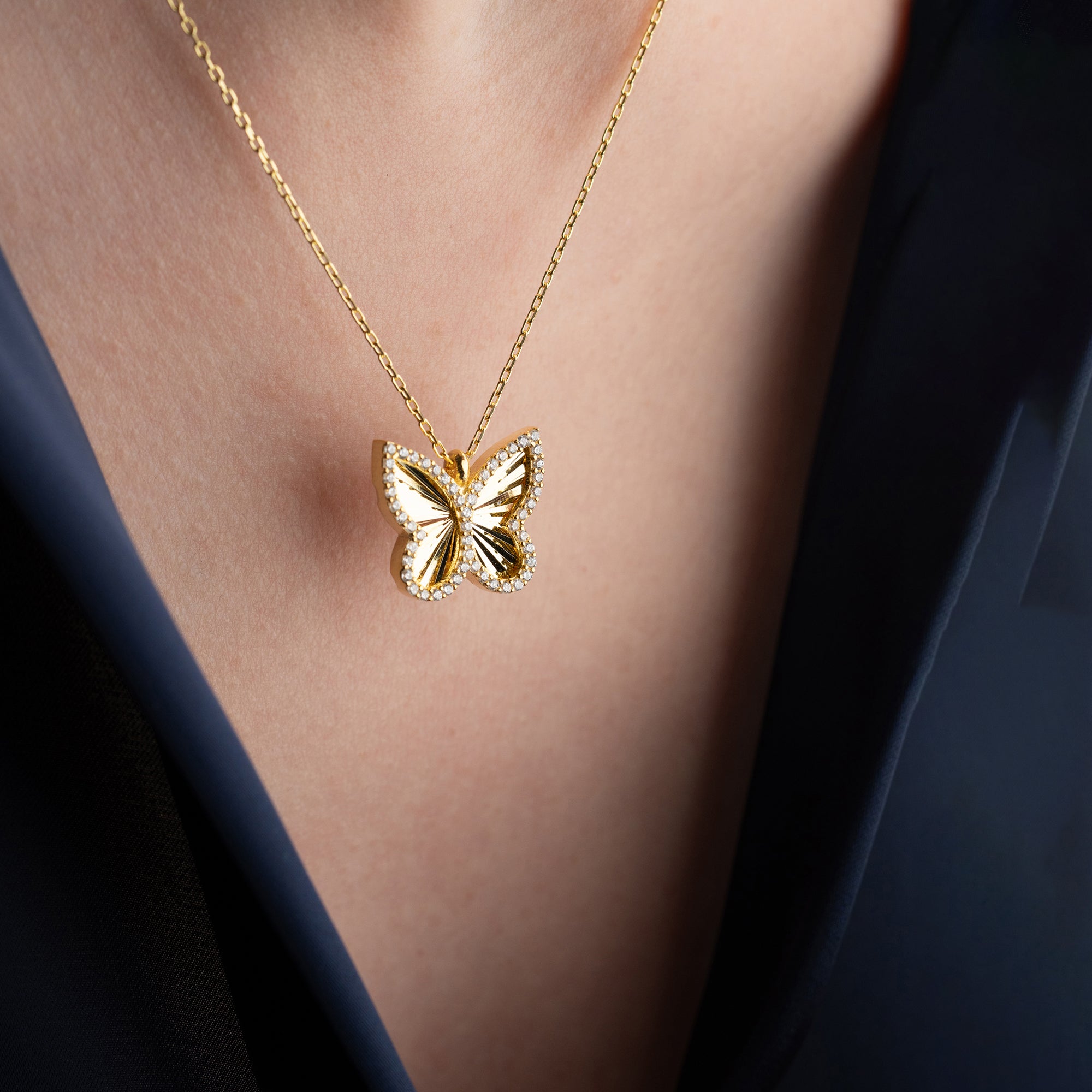 BUTTERFLY SHINE HALSKETTE | 925 SILBER