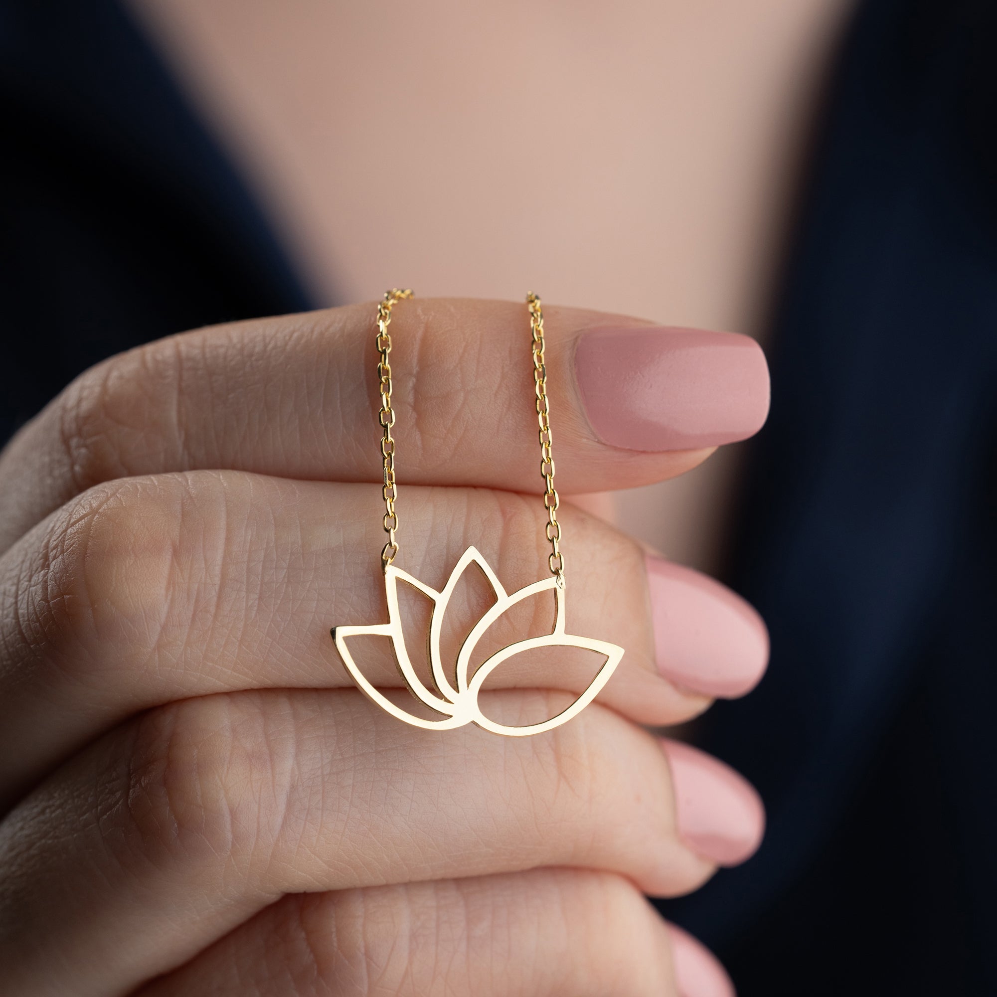 BASIC LOTUS NECKLACE | 925 SILVER