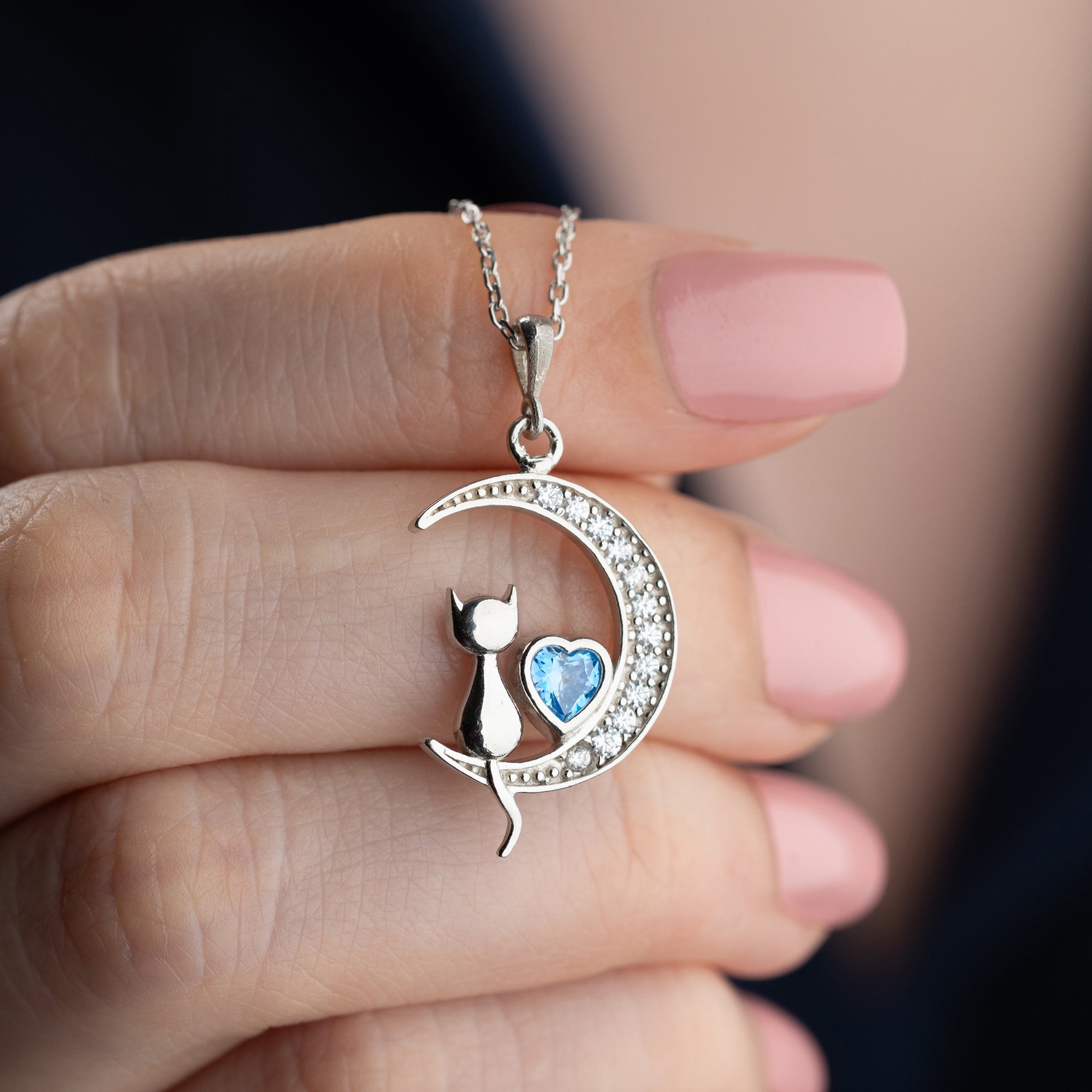 CAT MOON HALSKETTE | 925 SILBER