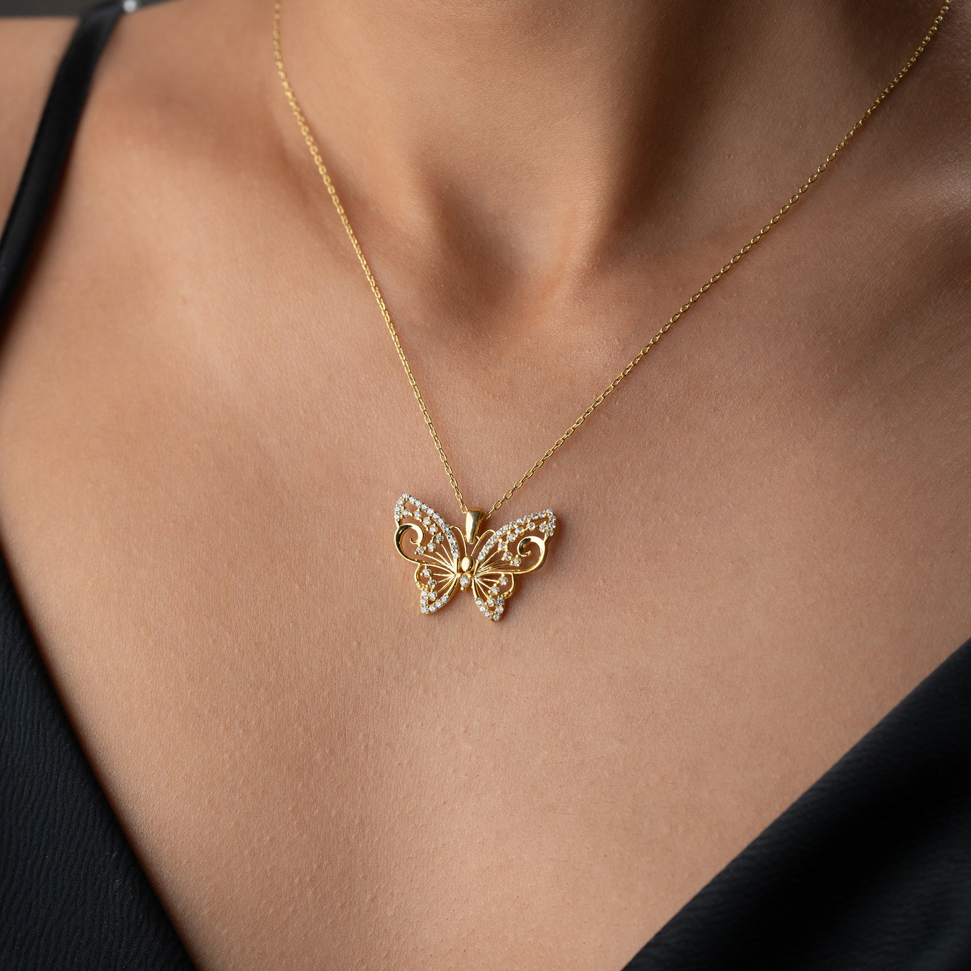 FINE BUTTERFLY HALSKETTE | 925 SILBER