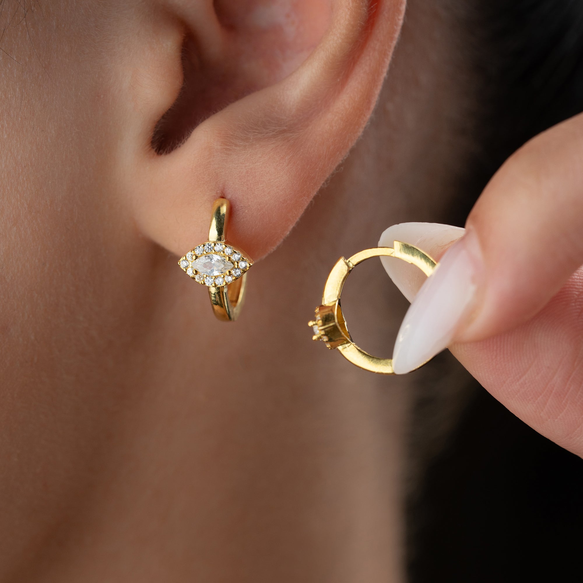 AMY ZIRKONIA OHRRINGE | 925 SILBER
