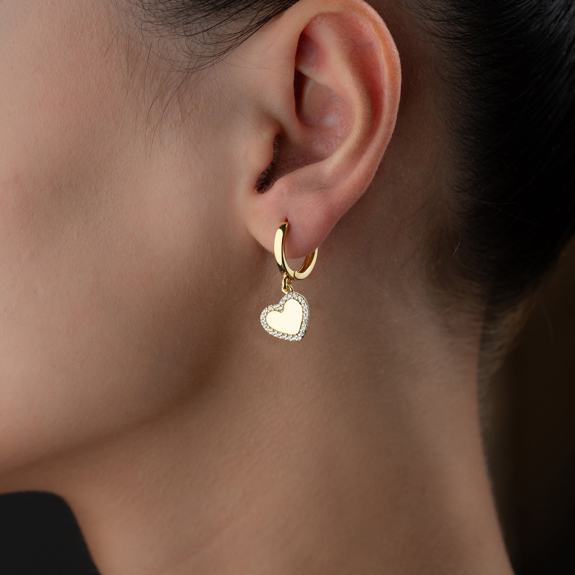 GIA HERZ OHRRINGE | 925 SILBER