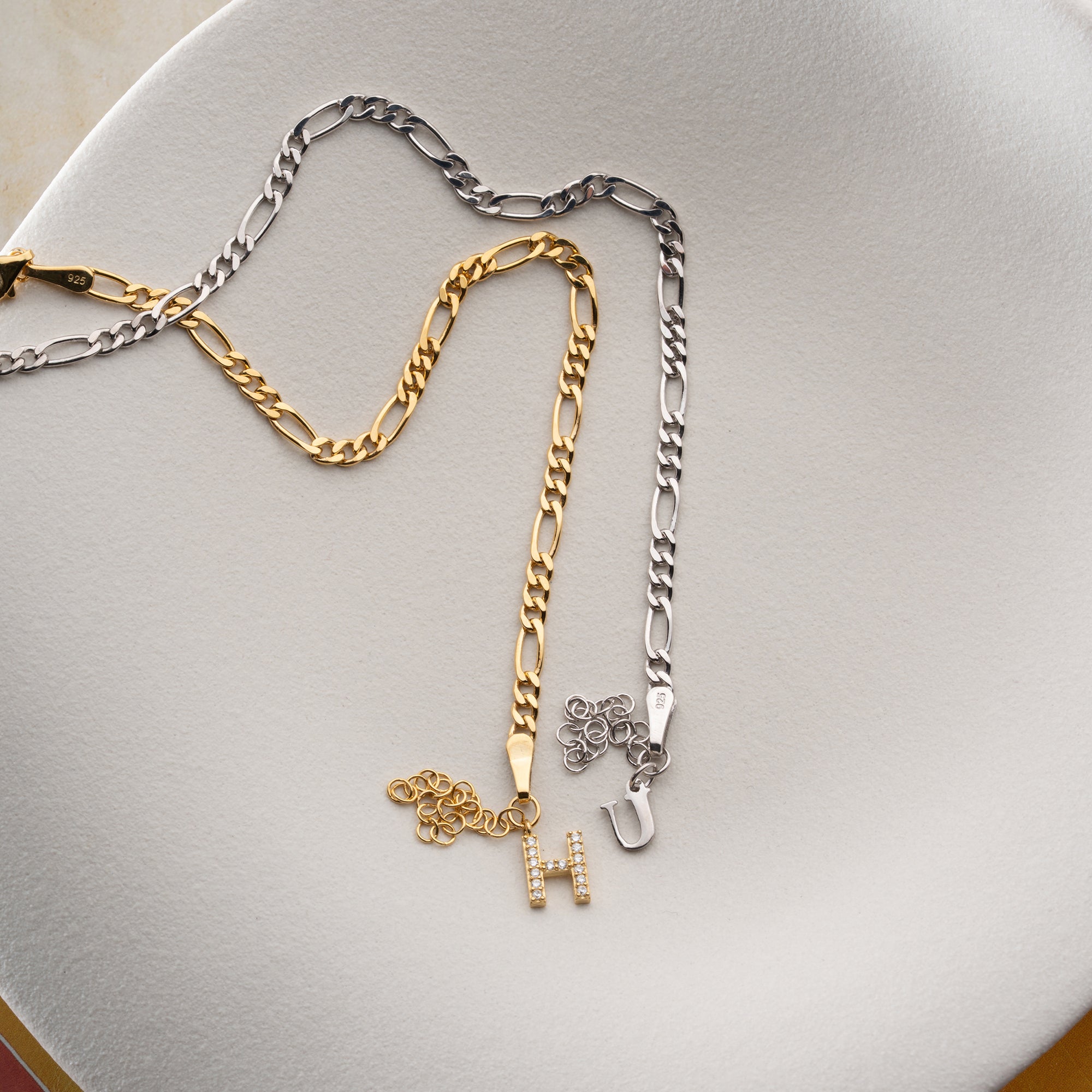 FIGARO BUCHSTABEN PARTNERARMBAND | 925 SILBER