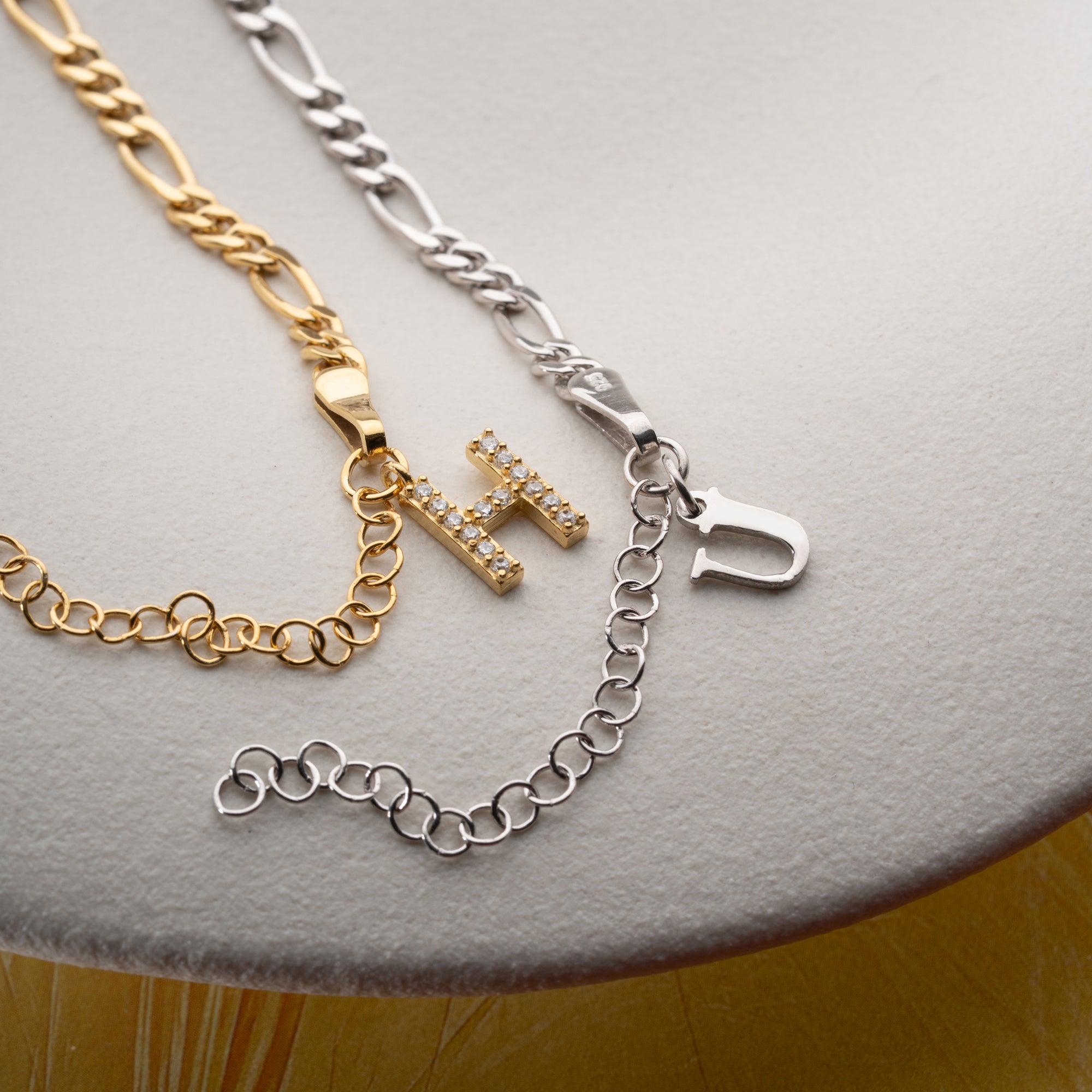 FIGARO BUCHSTABEN PARTNERARMBAND | 925 SILBER