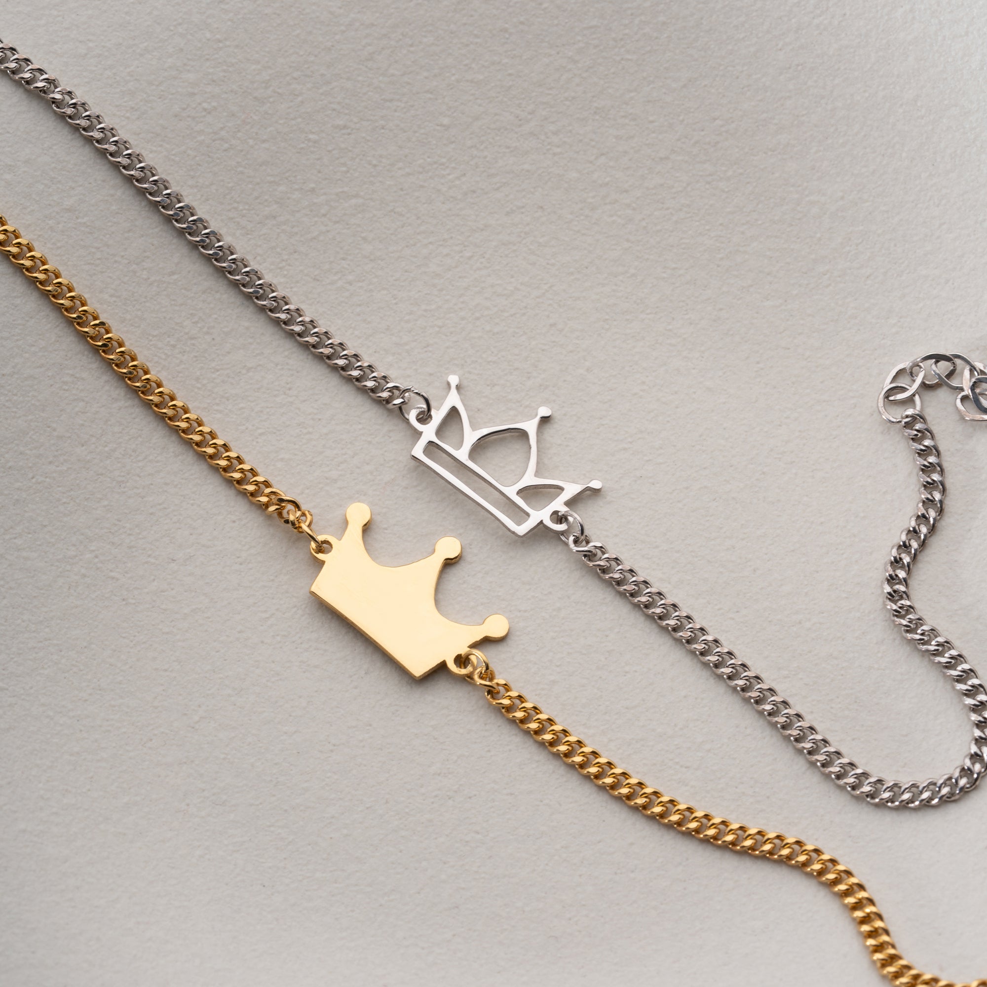 KÖNIG KONIGIN PARTNERARMBÄNDER | 925 SILBER