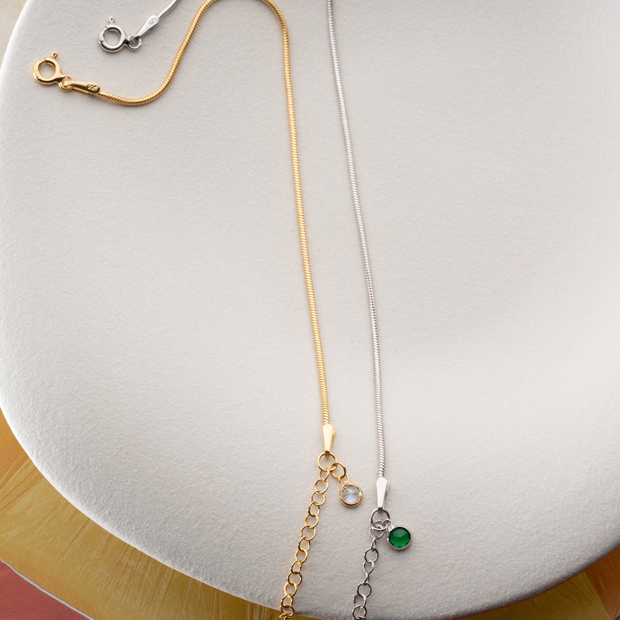 PARTNER GEBURTSSTEIN SEIL ARMBÄNDER | 925 SILBER