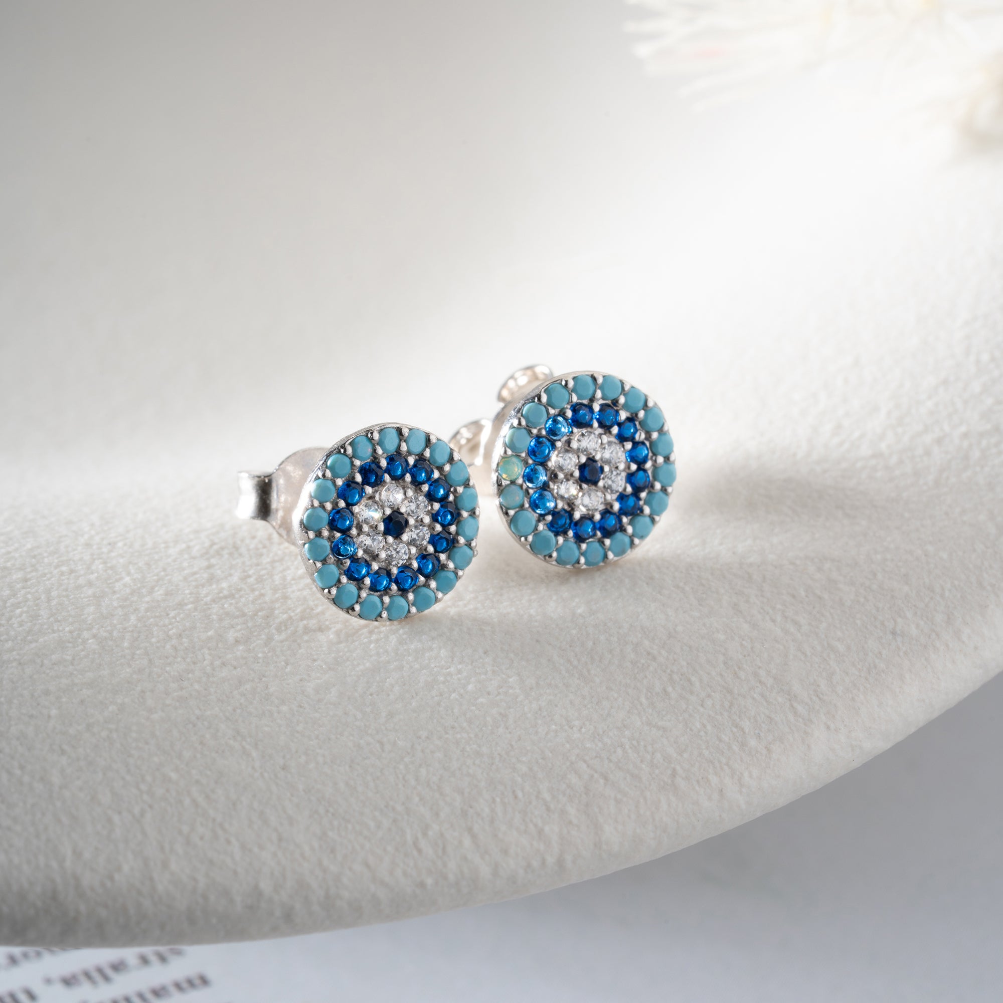 BLUE NAZAR OHRRINGE | 925 SILBER