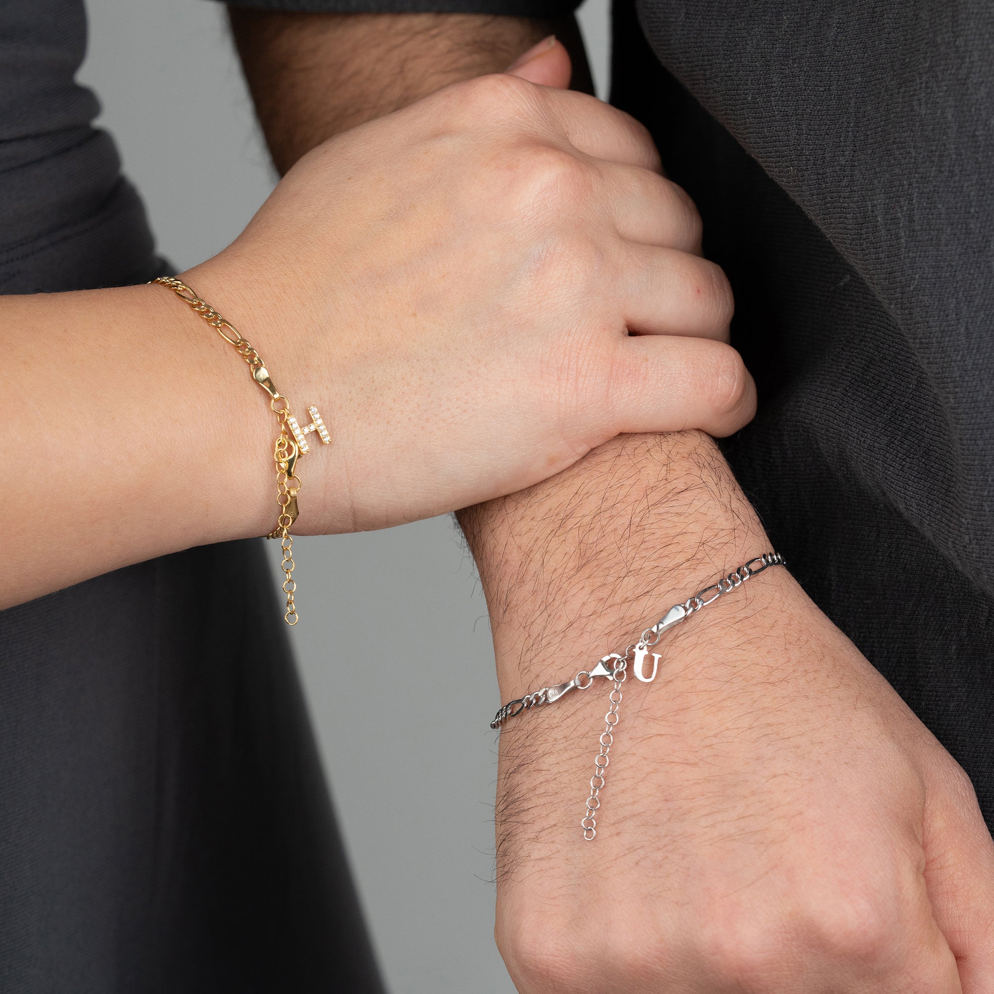 FIGARO BUCHSTABEN PARTNERARMBAND | 925 SILBER