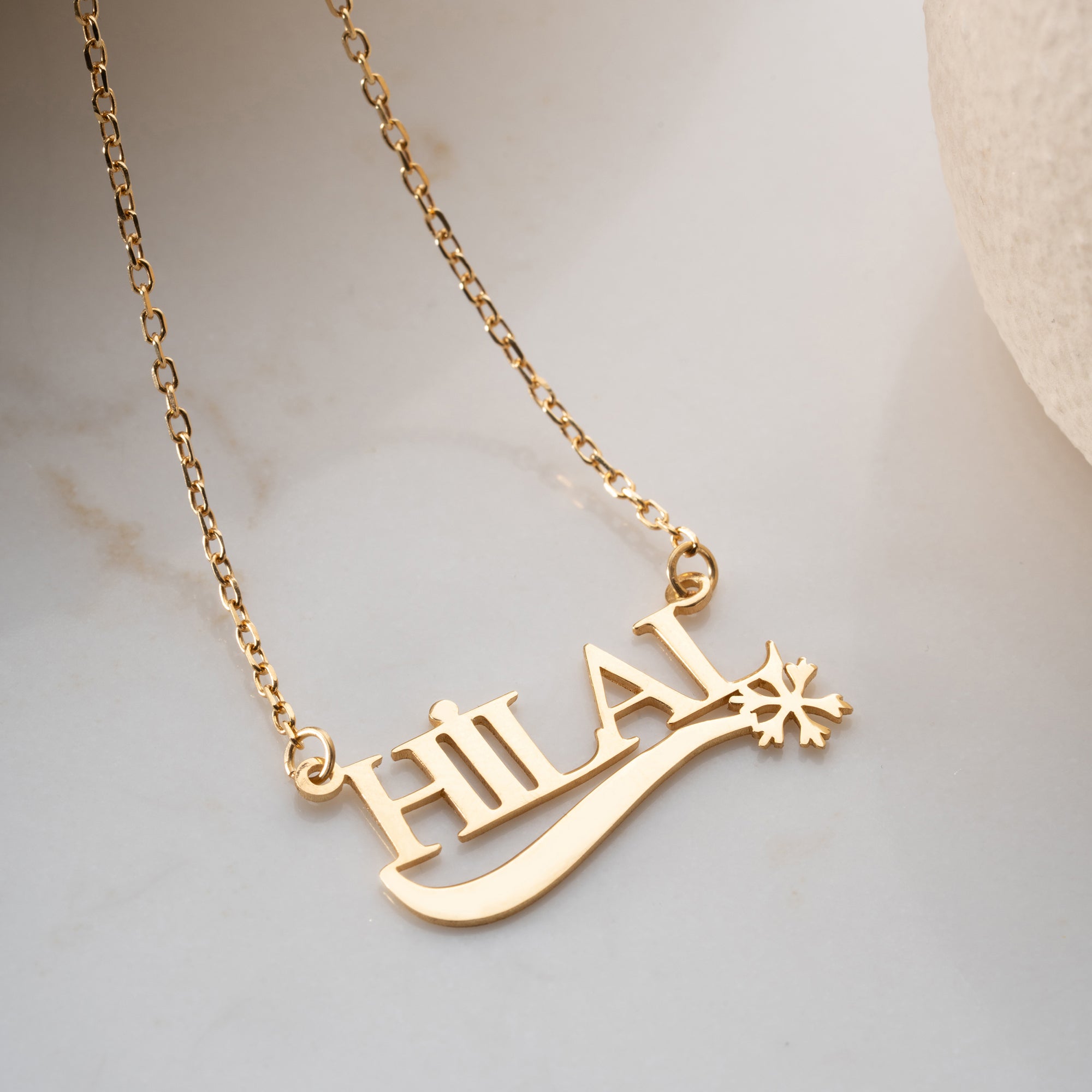 SCHNEEFLOCKE NAMENSKETTE | 925 SILBER