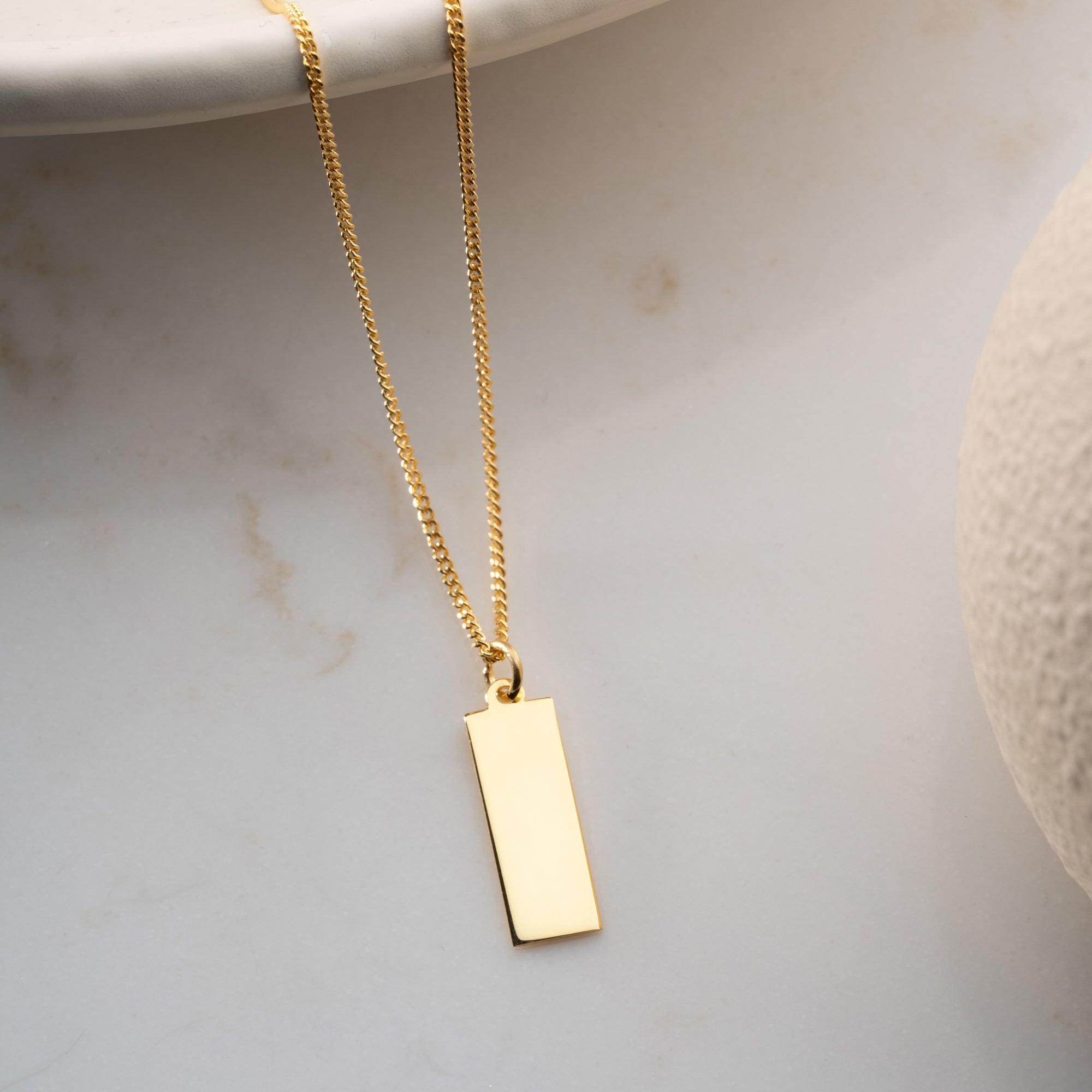 Senkrechte Gravurkette | 925 SILBER