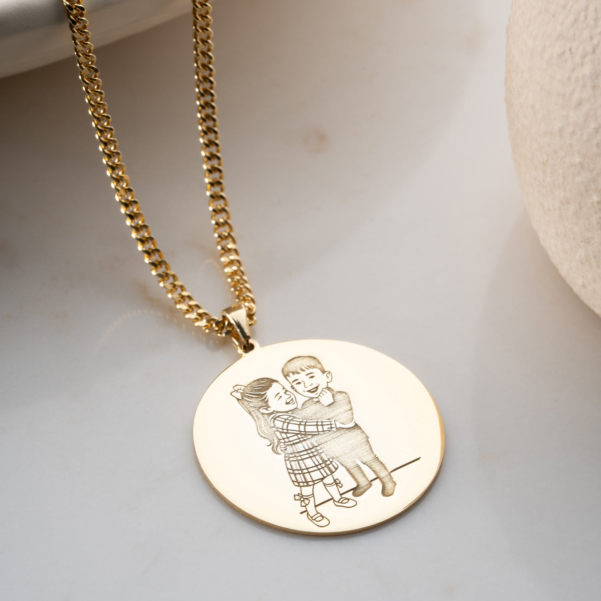 PHOTO GRAVUR KETTE | 925 SILBER