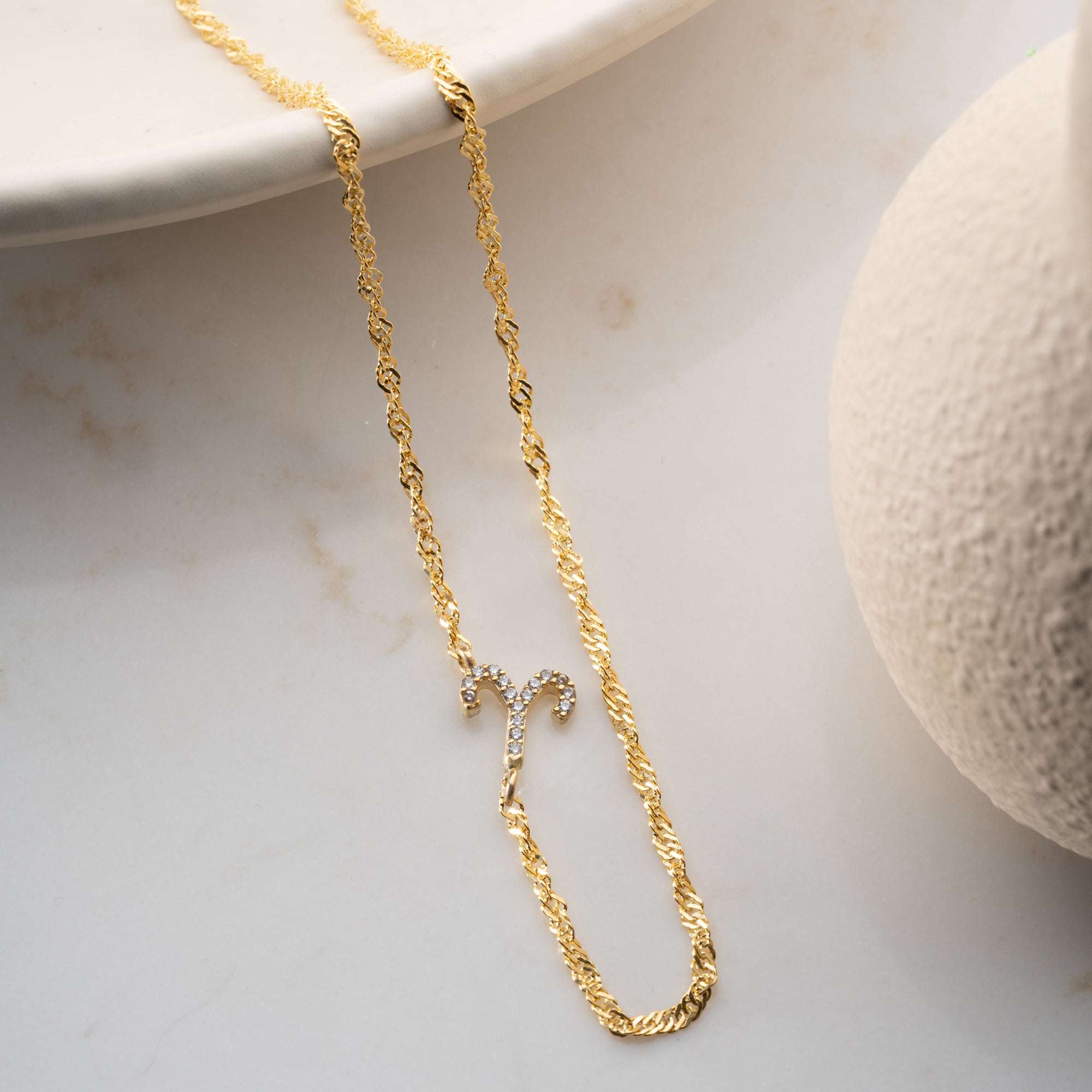 SINGAPUR ZIRKONIA STERNZEICHEN HALSKETTE | 925 SILBER