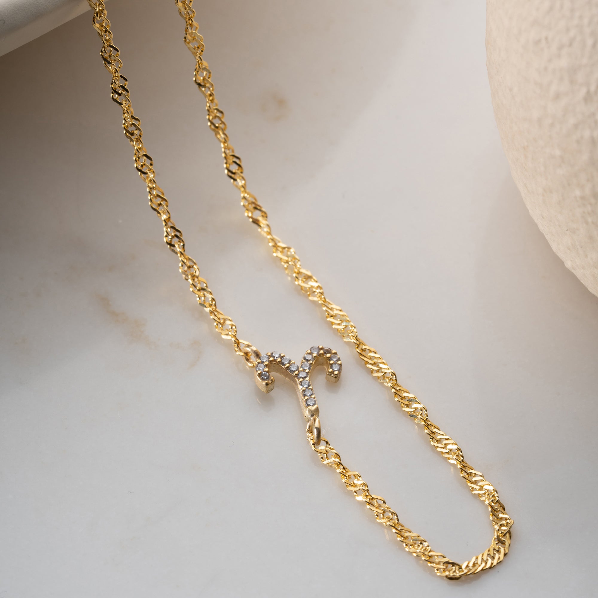 SINGAPUR ZIRKONIA STERNZEICHEN HALSKETTE | 925 SILBER