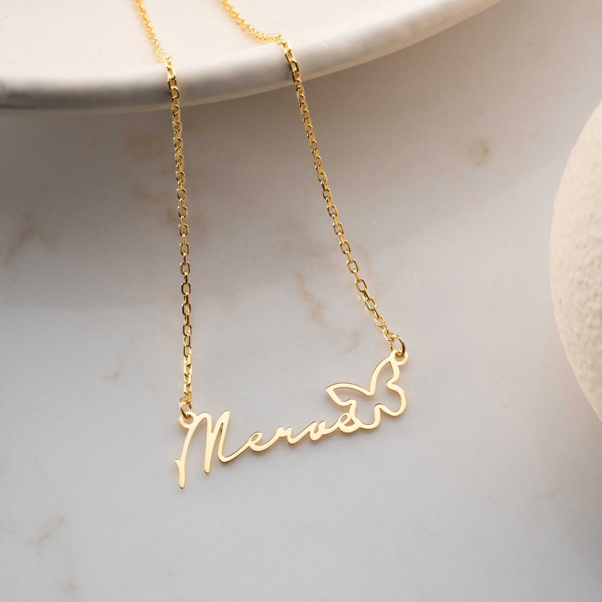 PURE BUTTERFLY NAME NECKLACE | 925 SILVER