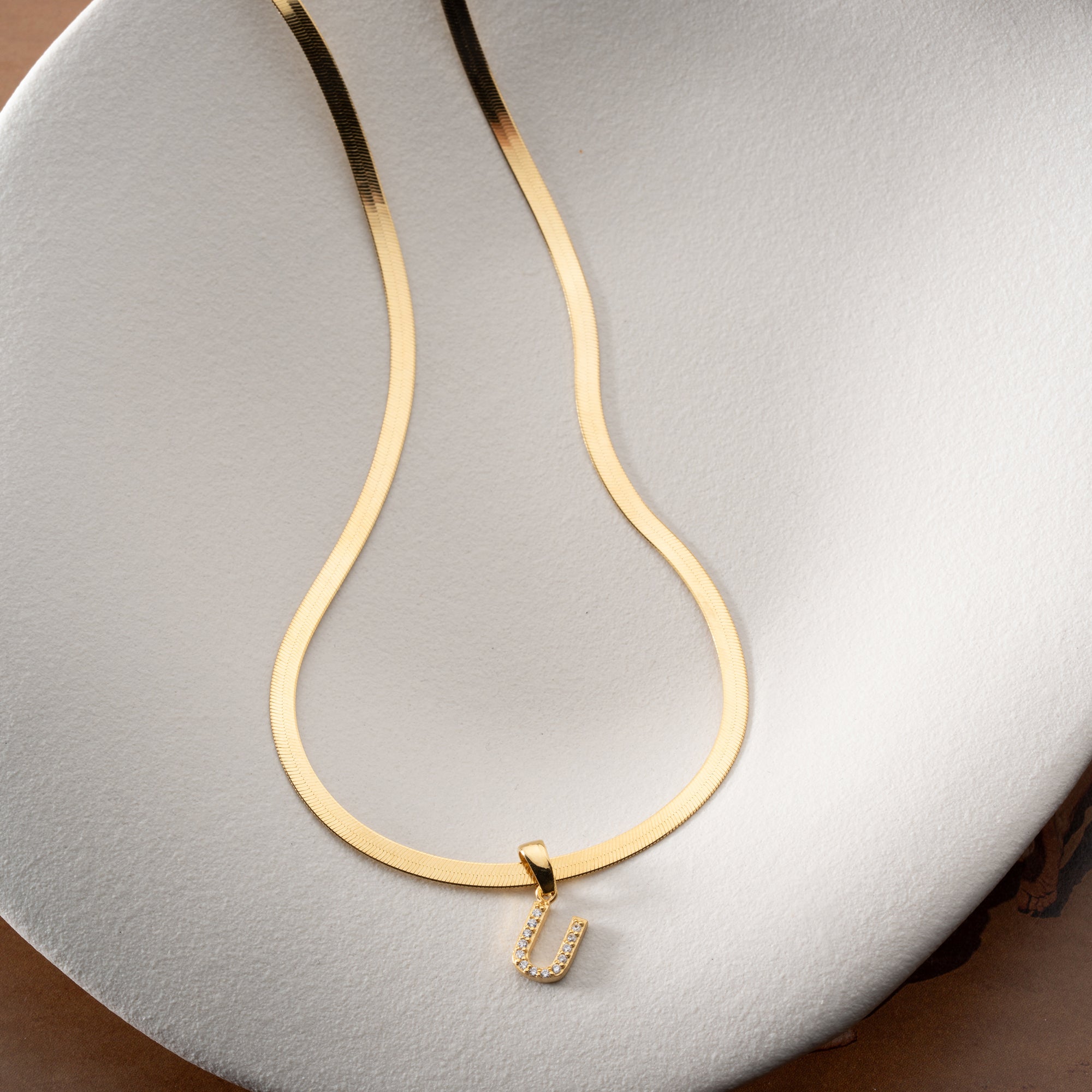 SNAKE ZIRKONIA BUCHSTABEN KETTE | 925 SILBER