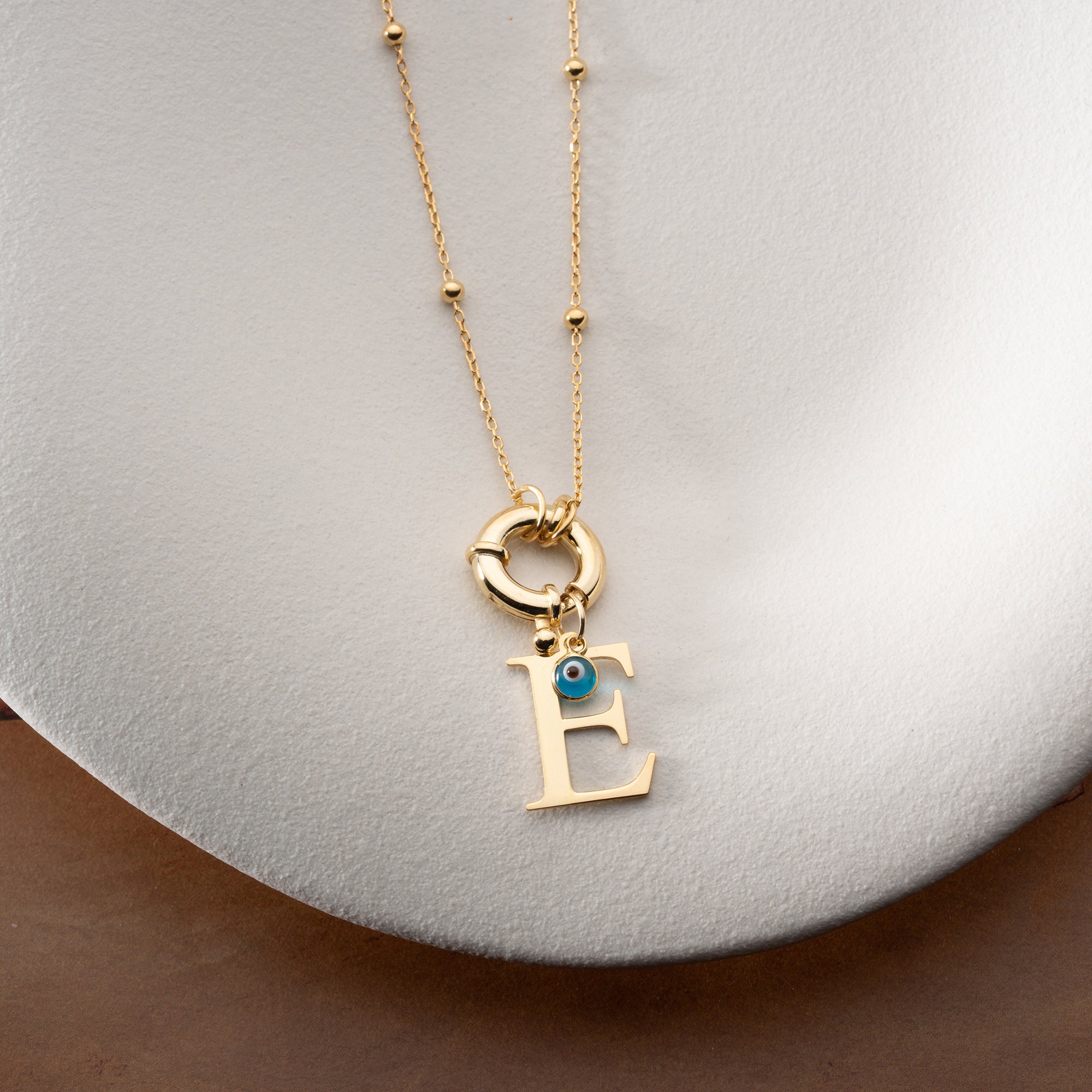 Letters Chain with Nazar - 925 SILVER