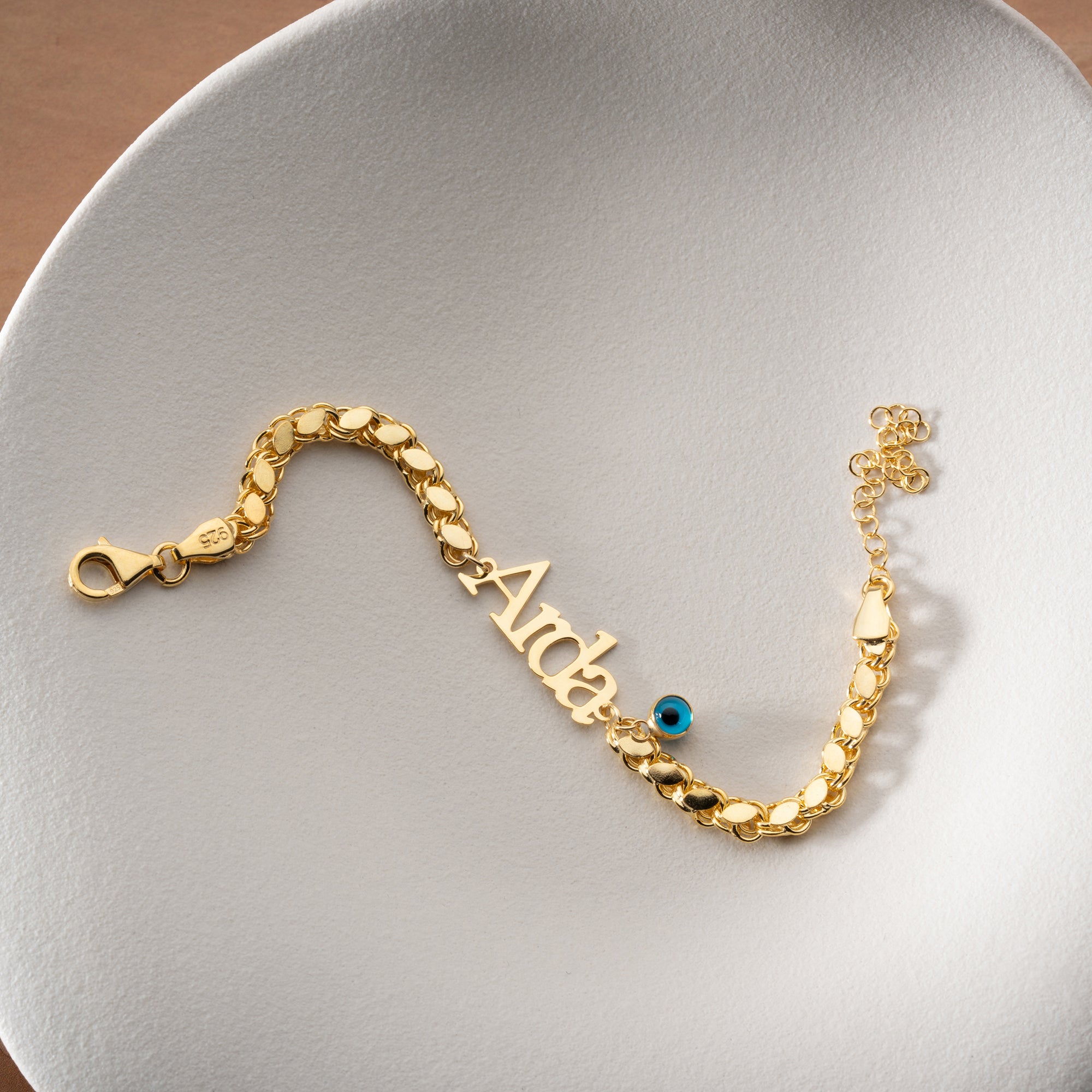BARLEY BRACELET WITH CUSTOM NAME | 925 SILVER