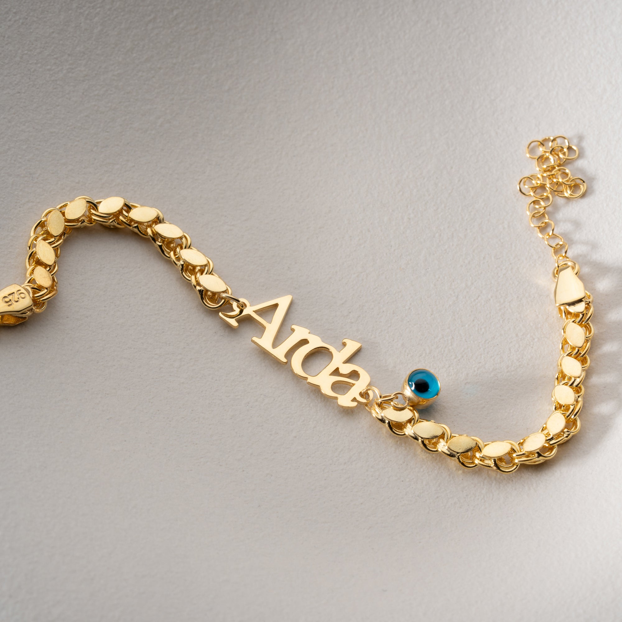 GERSTEN ARMKETTE MIT WUNSCHNAME | 925 SILBER