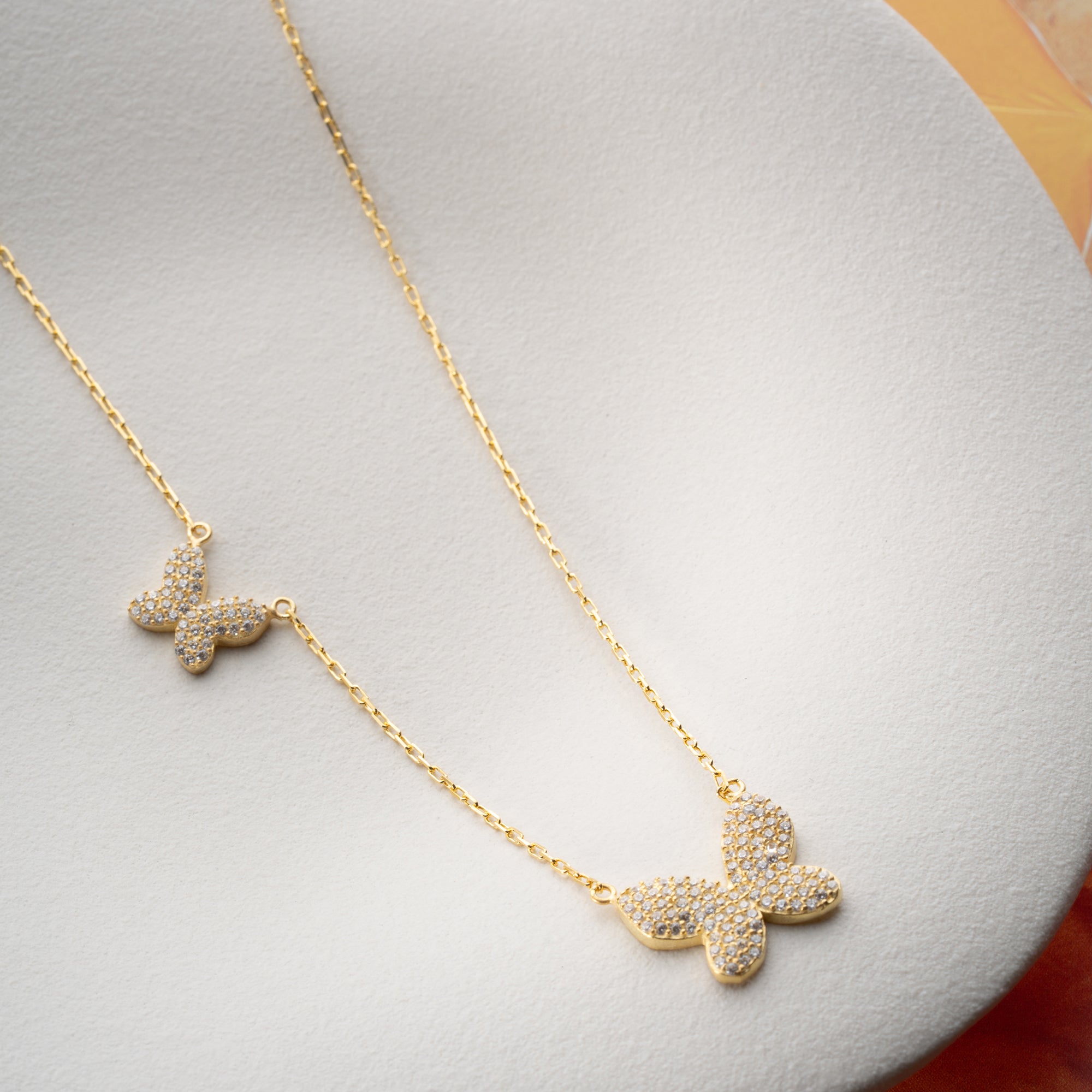 BUTTERFLY DUO NECKLACE - 925 SILBER