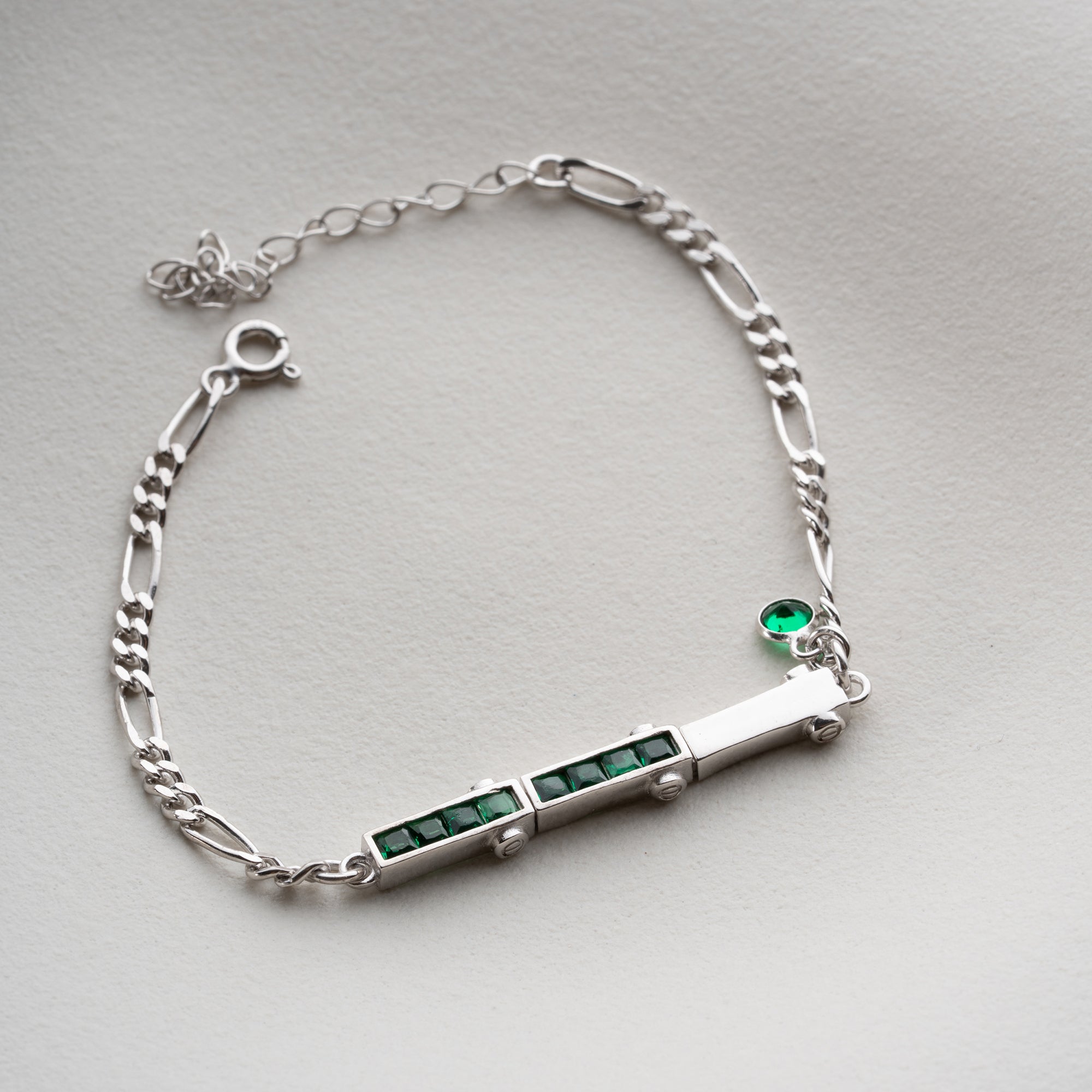 MISO GREEN ARMBAND | 925 SILBER