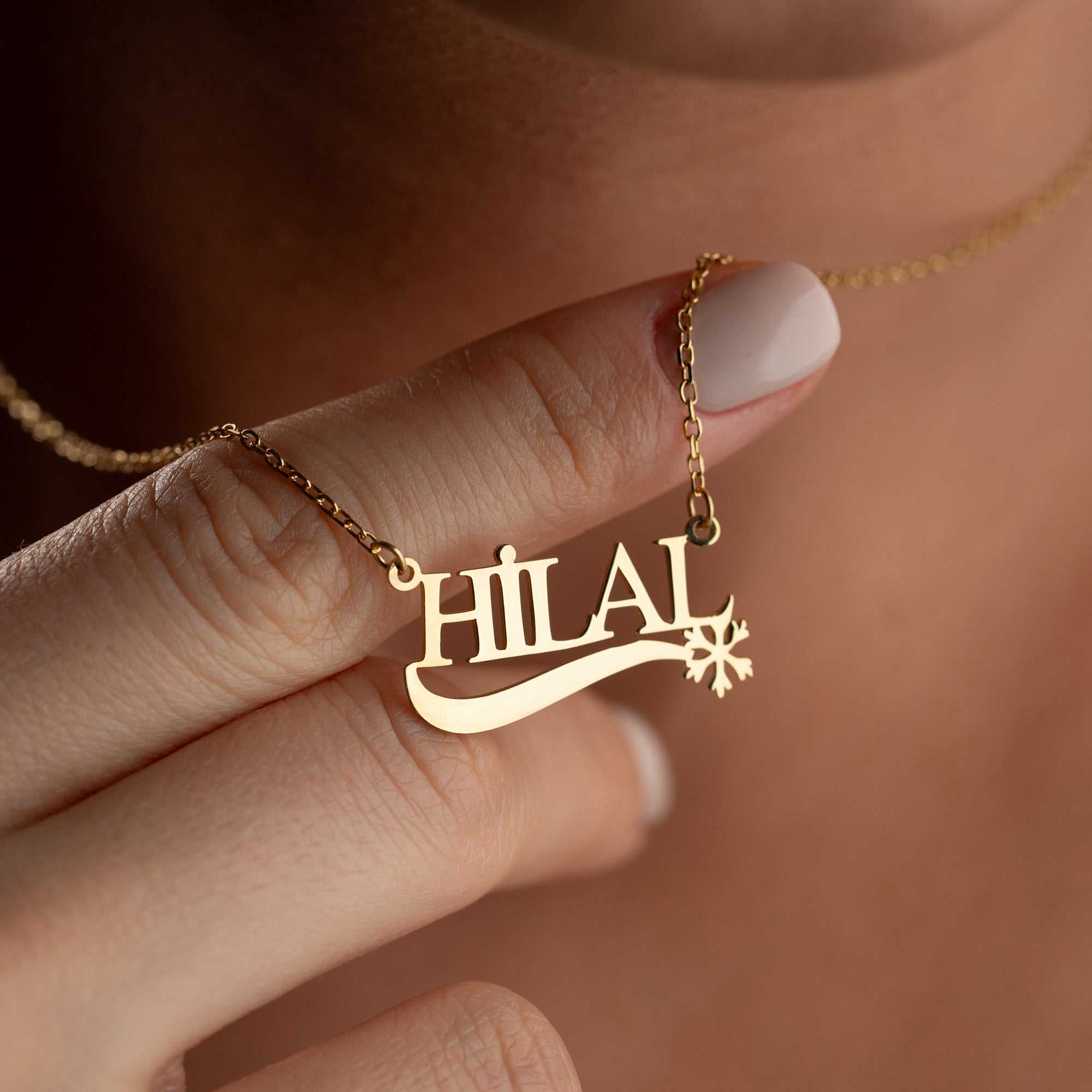 SCHNEEFLOCKE NAMENSKETTE | 925 SILBER